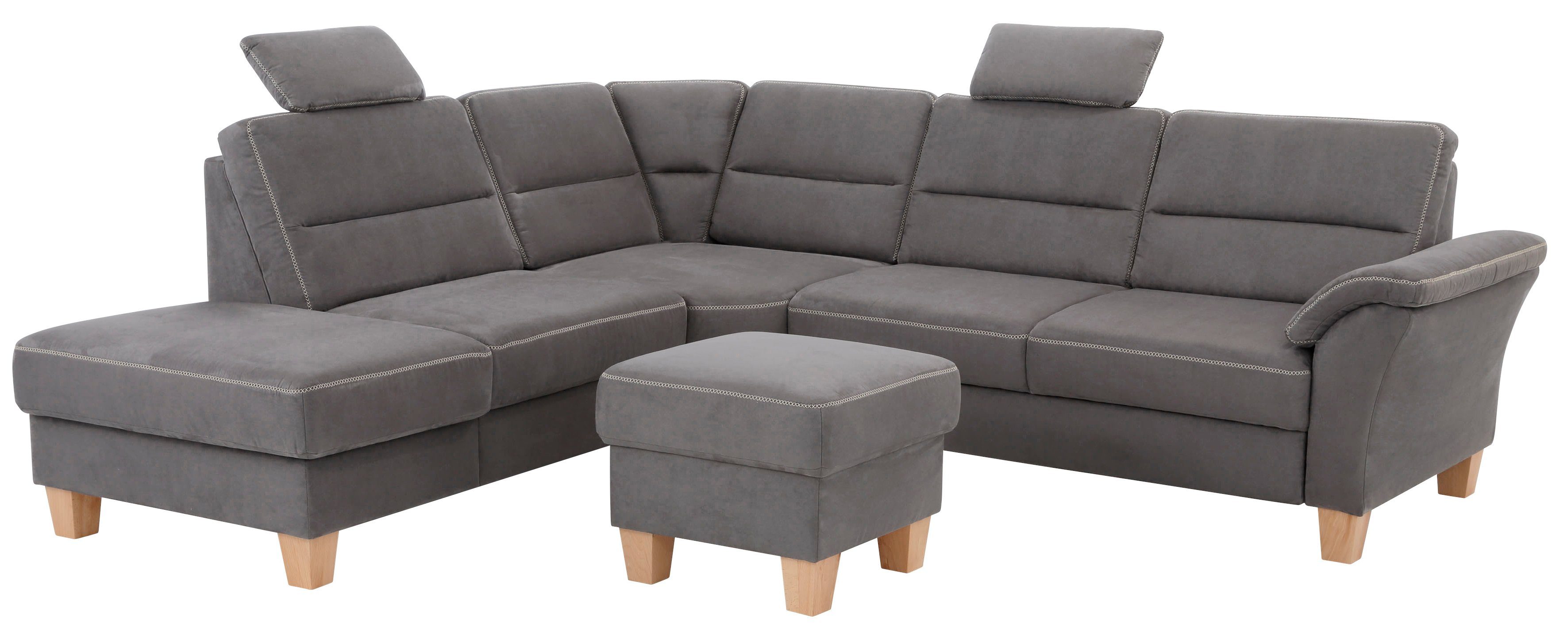 Home affaire Hoekbank Soleo L-model comfortabel door trapezehoek met relaxfunctie, ook met slaapfunctie