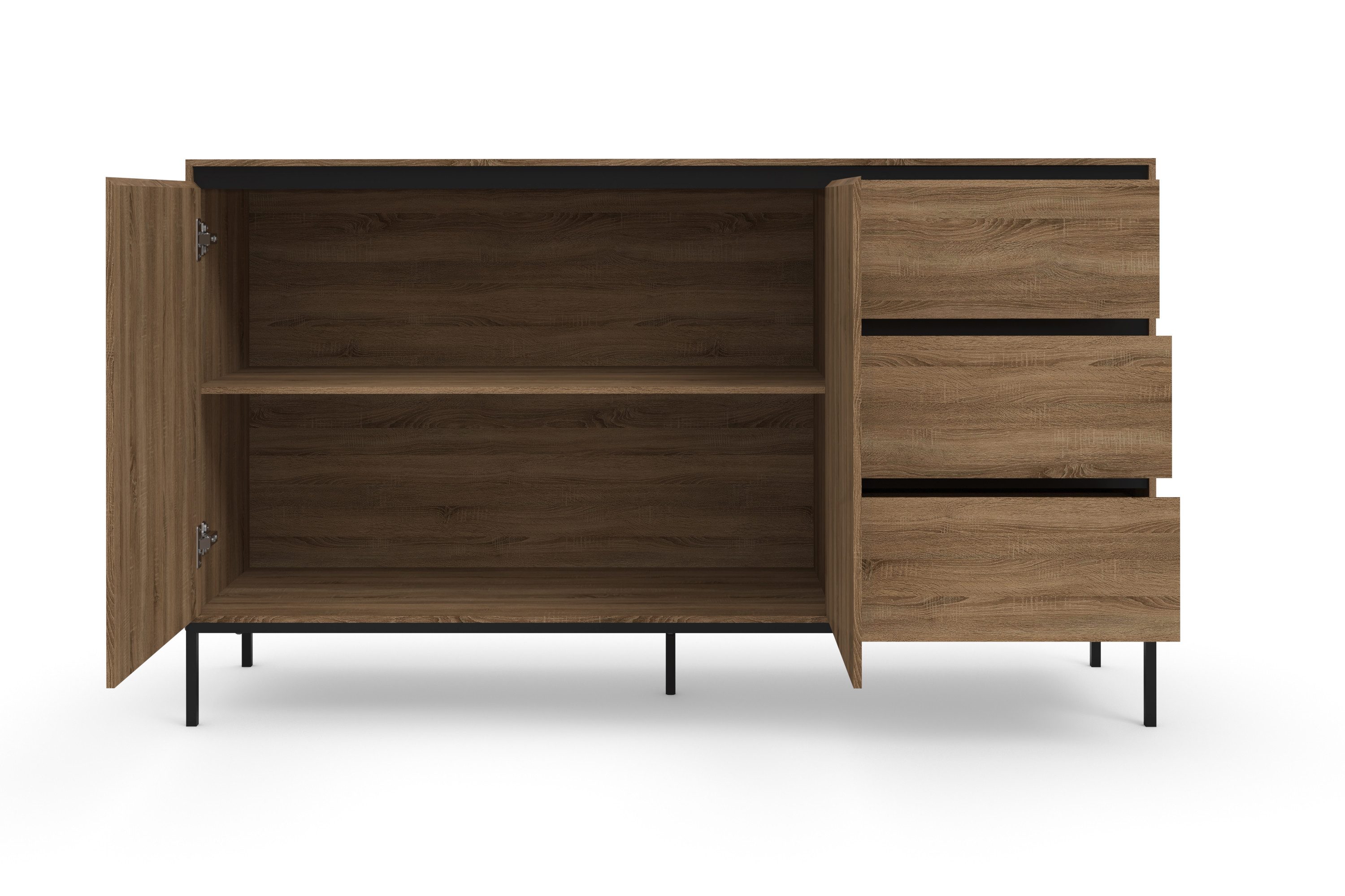 INOSIGN Dressoir Bari Commode met 2 deuren en 3 lades, breedte 140 cm