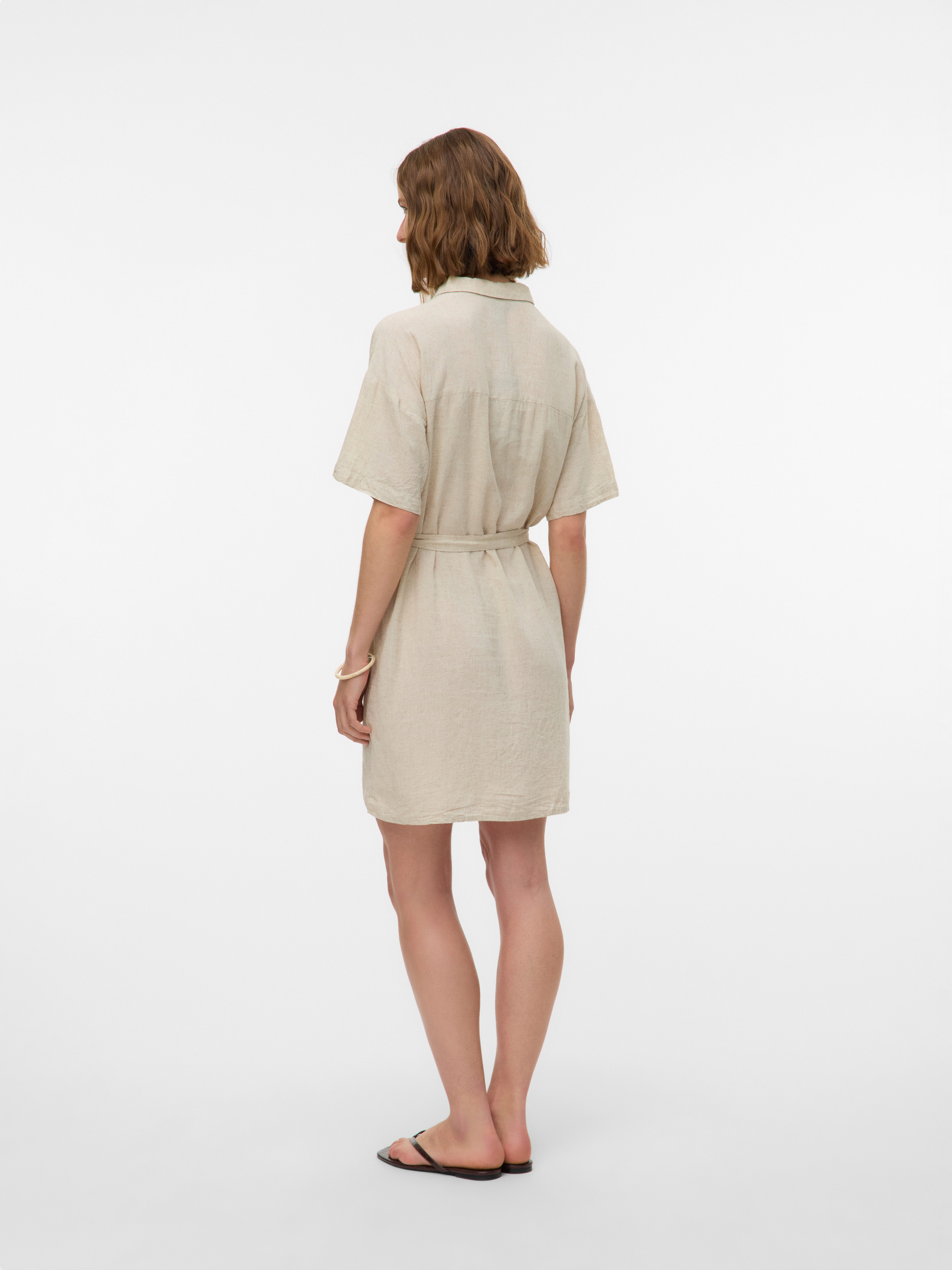 Vero Moda Blousejurk VMTHEA SS SHORT SHIRT DRESS WVN NOOS