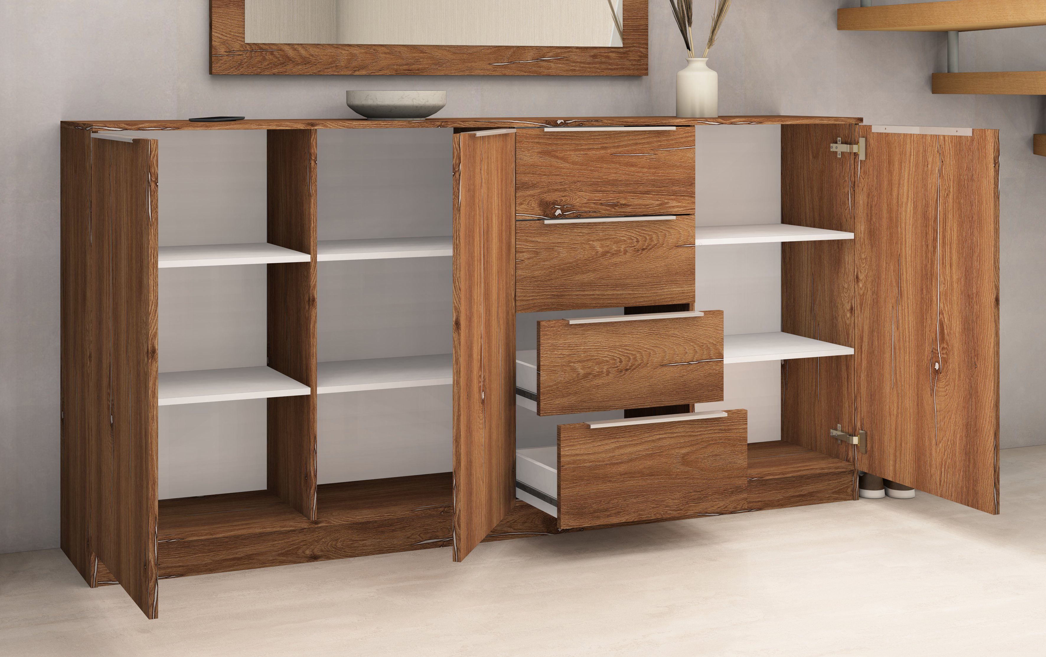 borchardt Möbel Highboard Oliva Breedte ca. 200 cm