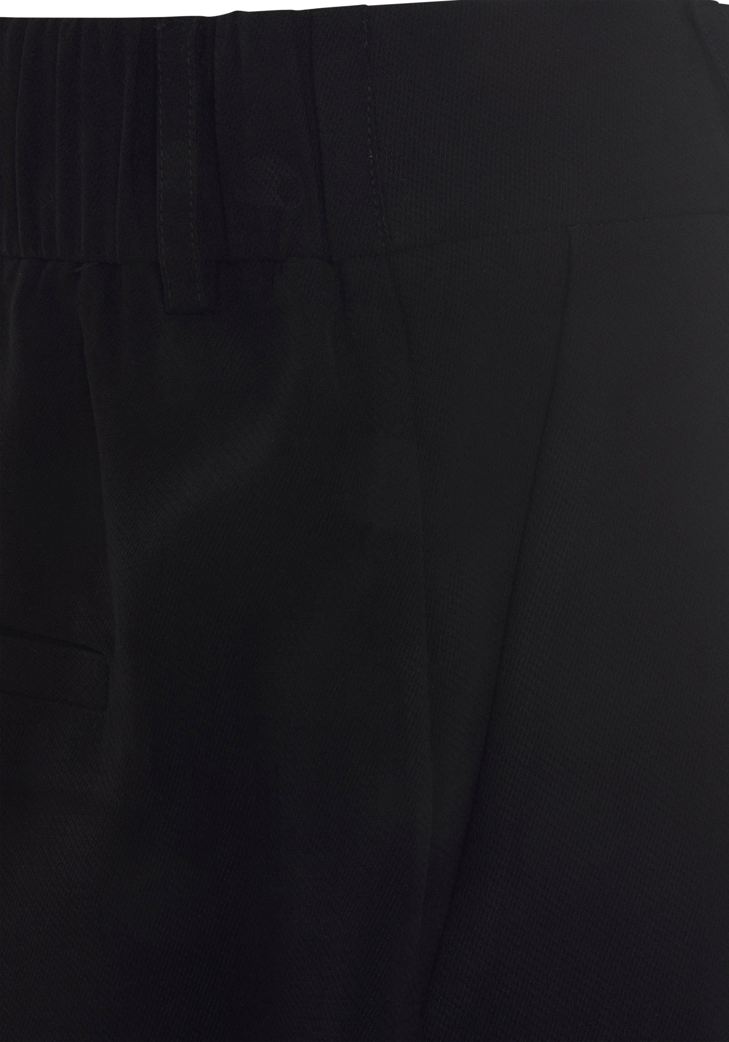Lascana Geweven short met plooien, korte stofbroek met zakken, elegant