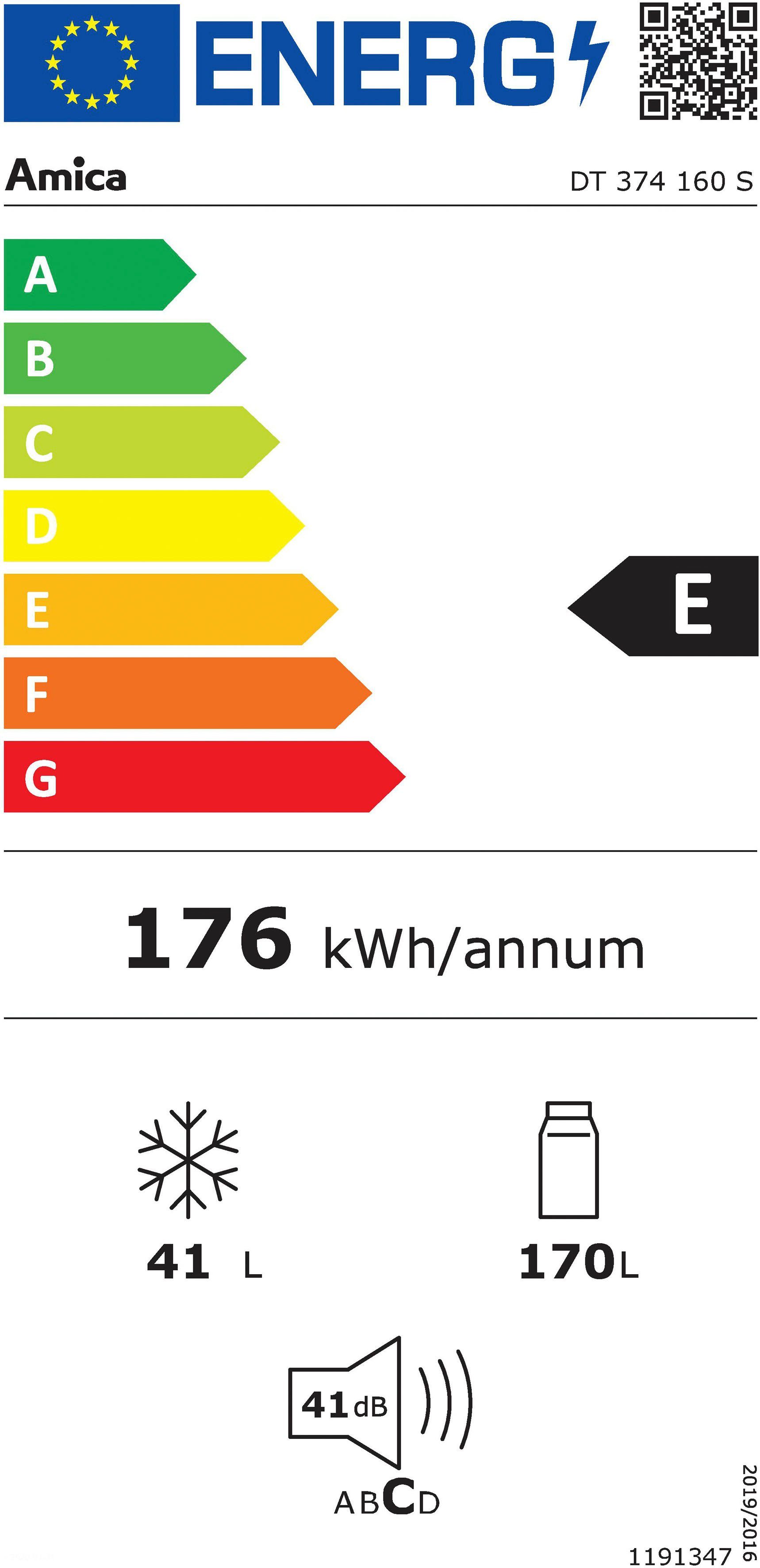 Amica Koel-vriescombinatie DT 374 160 R