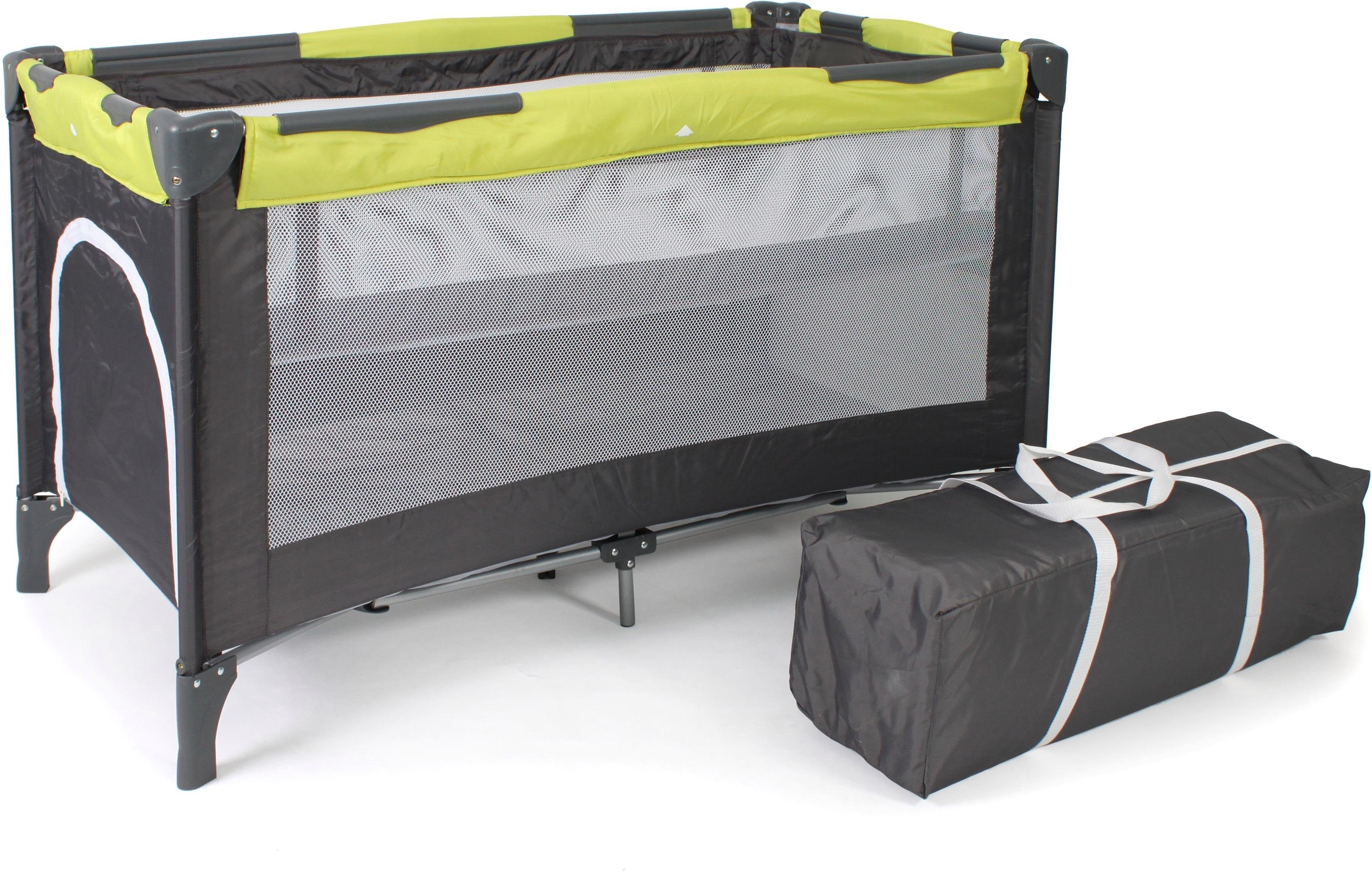 CHIC4BABY Baby-campingbed Luxus, Lemongreen