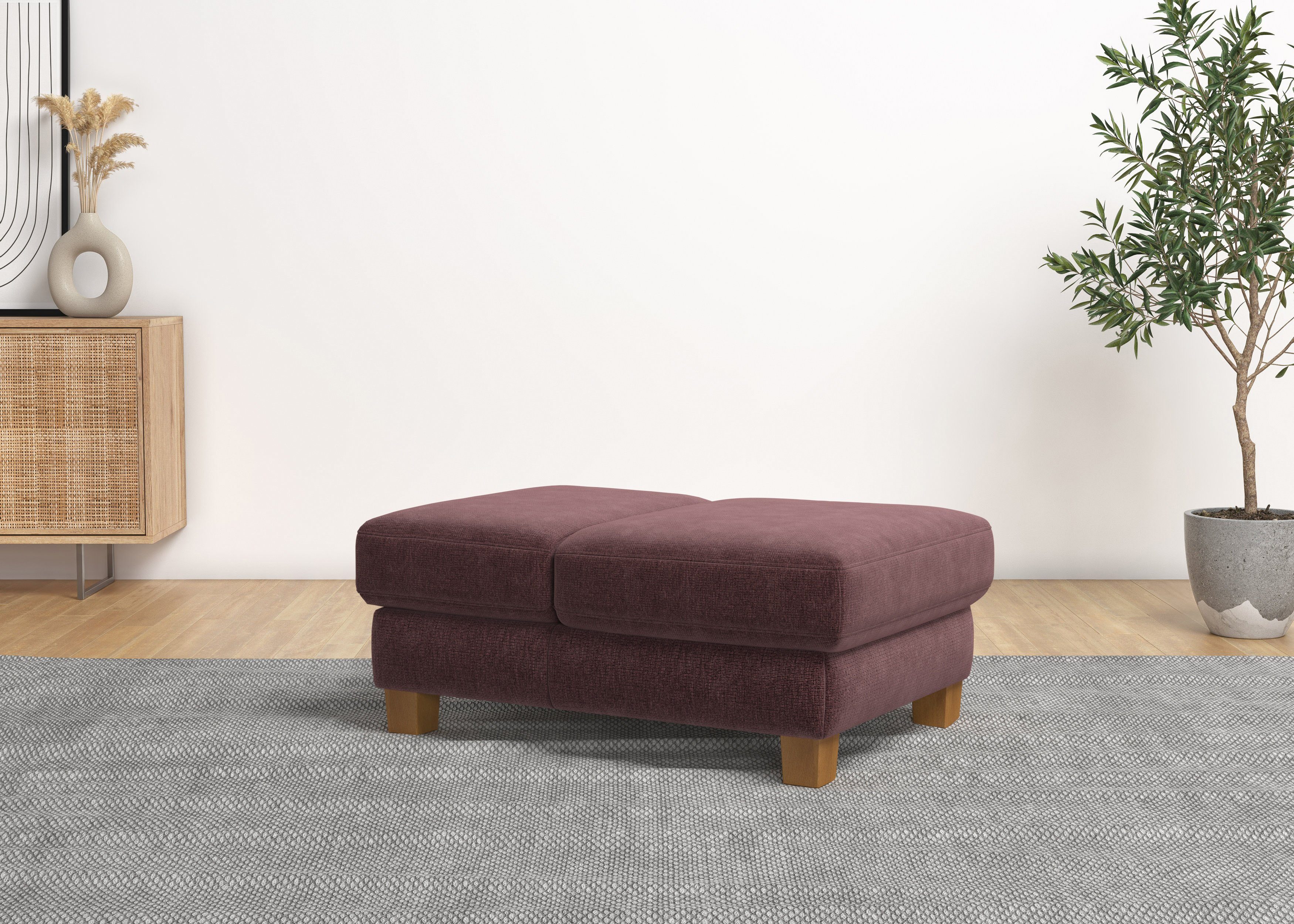 Home affaire Hocker Dundee met inklapfunctie - als een fauteuil te gebruiken hockers roze