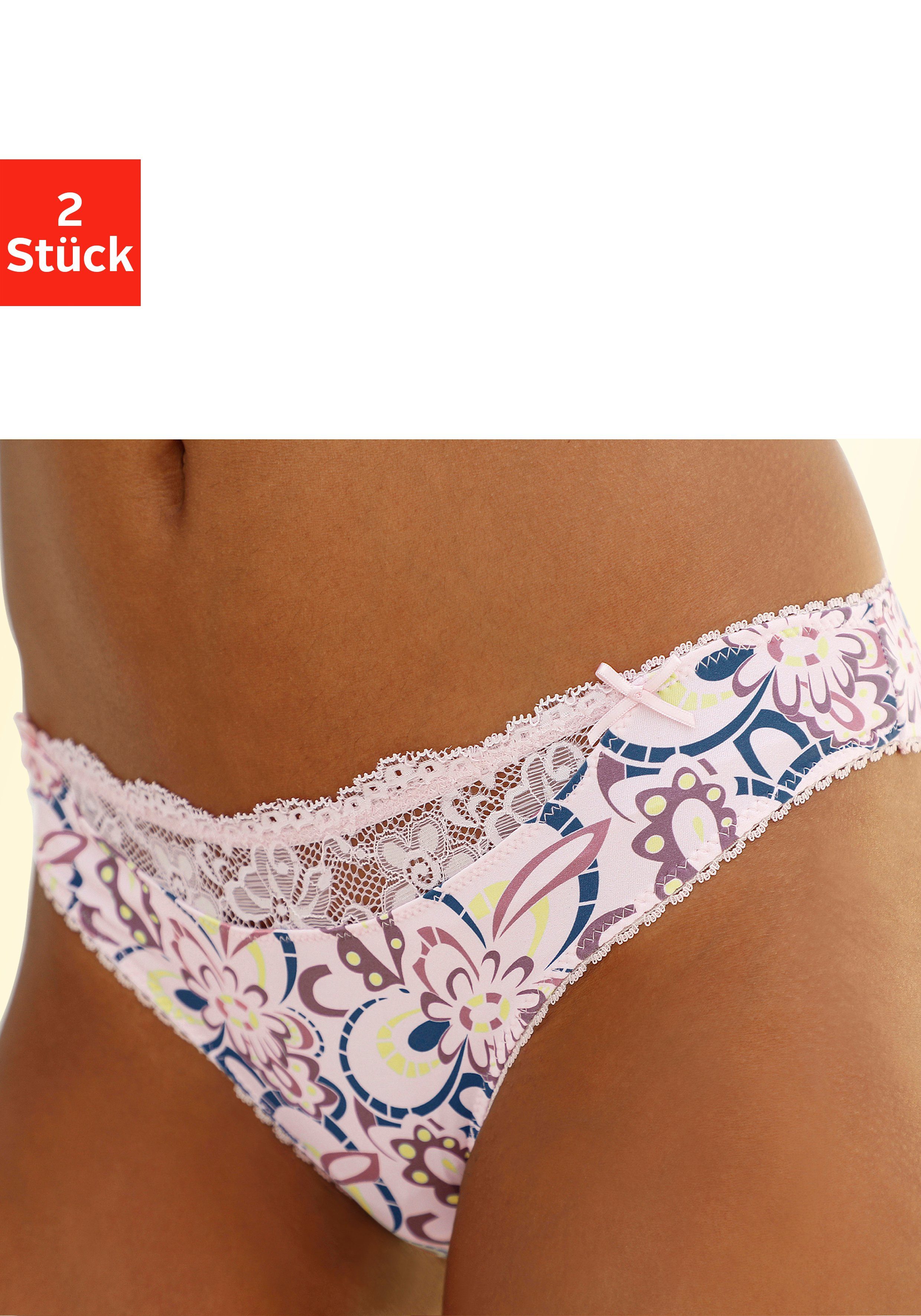 Nuance Slip met een kanten inzet voor (2 stuks) dames slips maat 48/50 roze