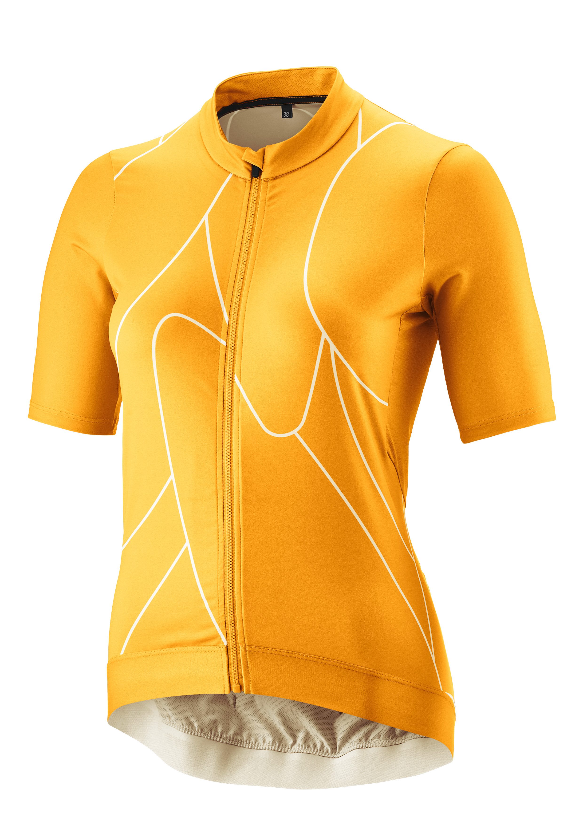 Gonso Fietsshirt Road Jersey Print W Dames fiets trui korte mouwen, full-zip trui, rugzak, slim fit