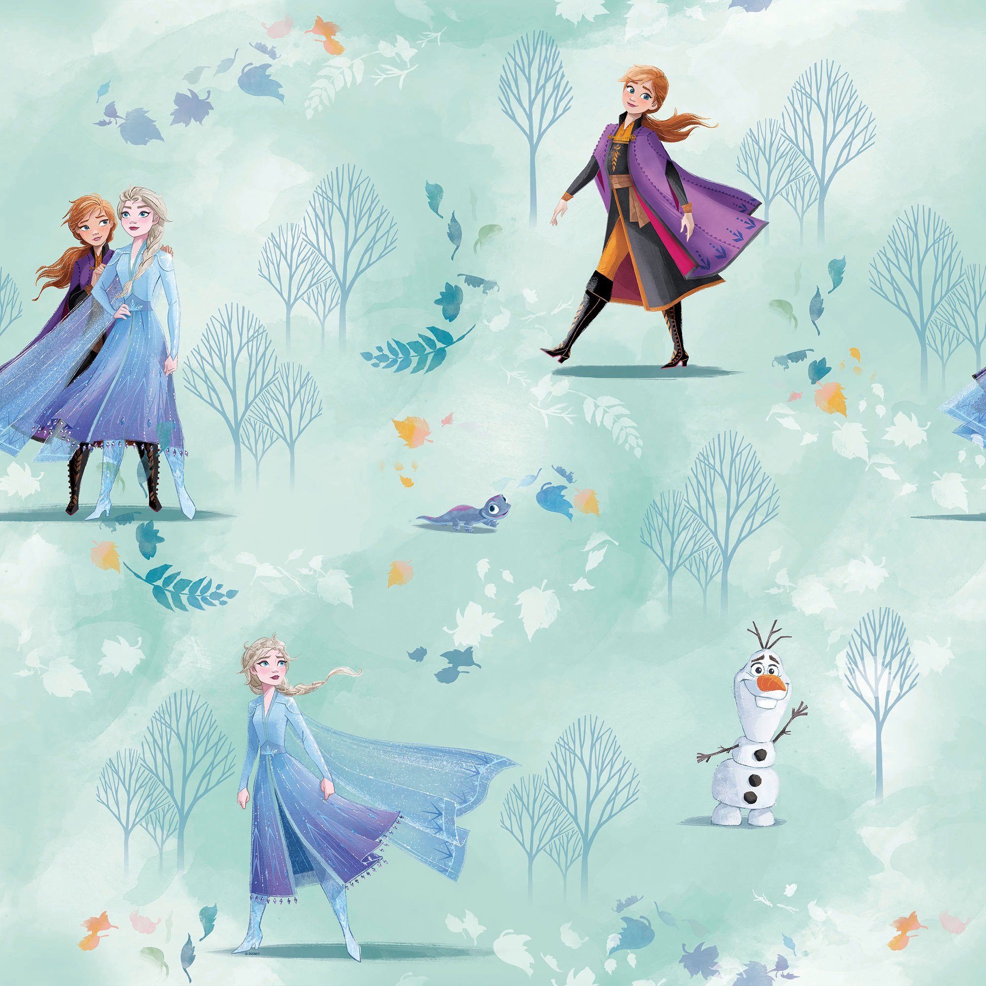 Komar Fotobehang Rapport behang - Frozen Fresh Breeze - Afmeting 53 x 1005 cm (1 stuk)