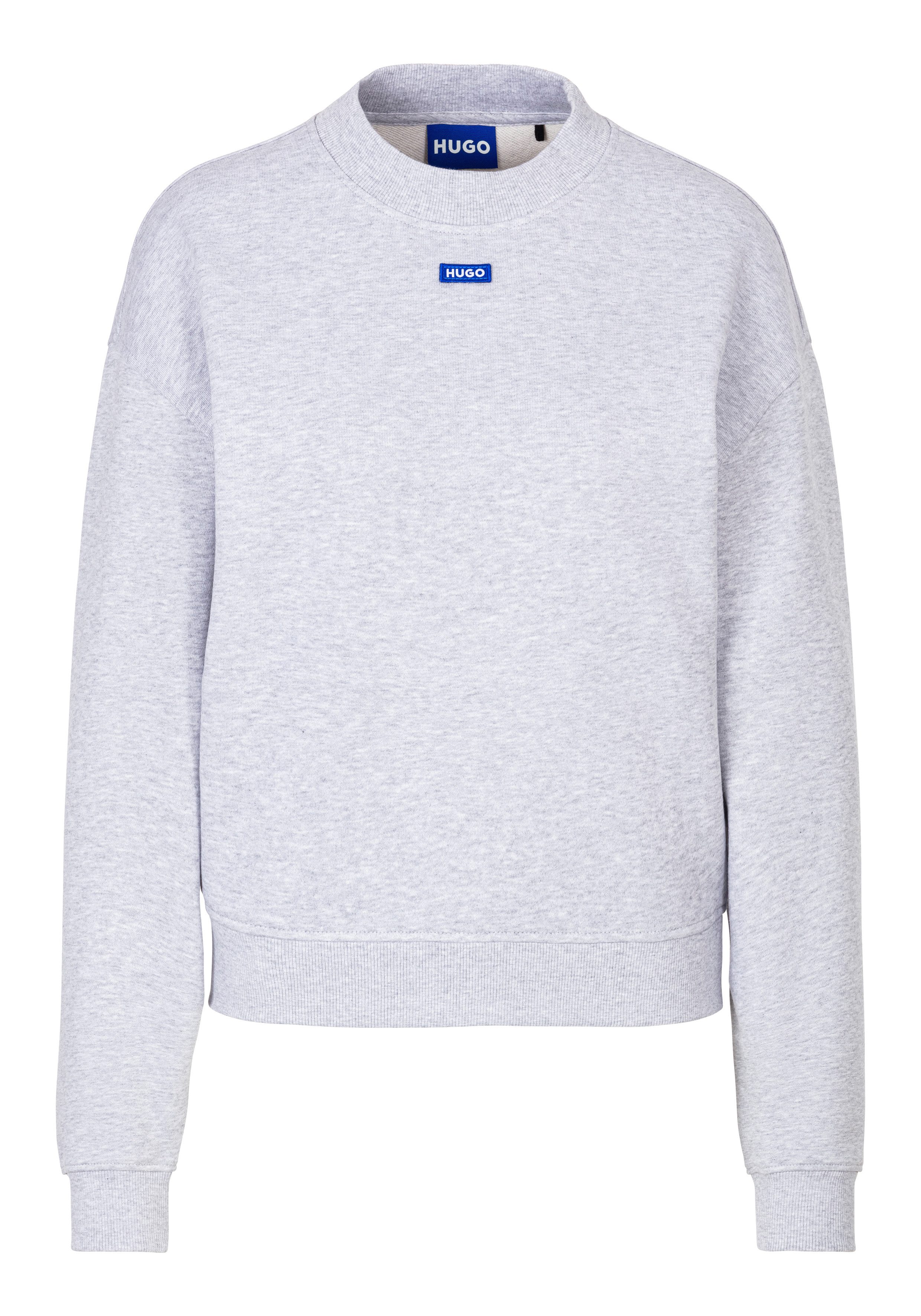 HUGO Blue Sweatshirt Delessa met opgestikt logo