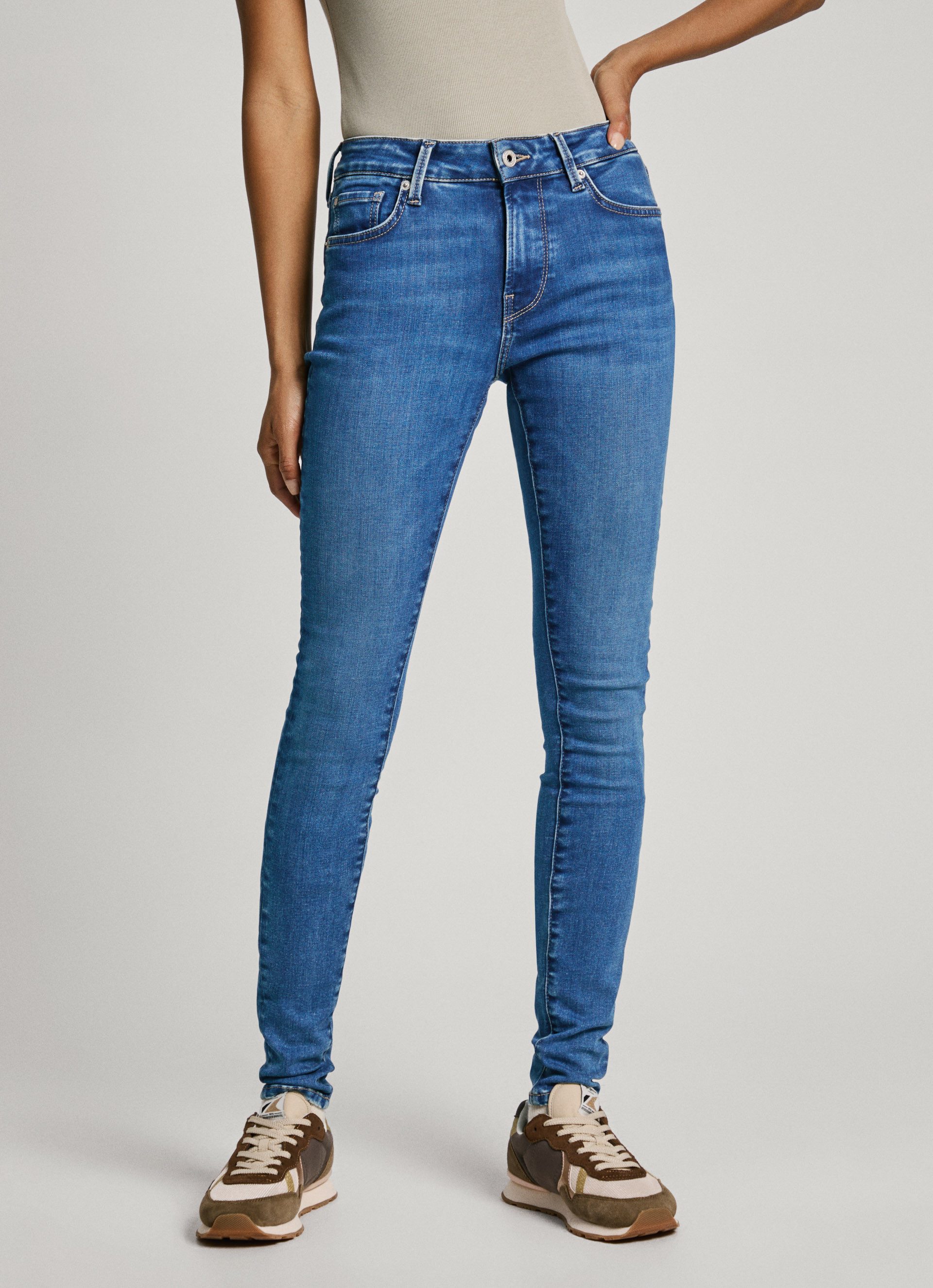 Pepe Jeans Skinny fit jeans SKINNY JEANS MW in verschillende wassingen