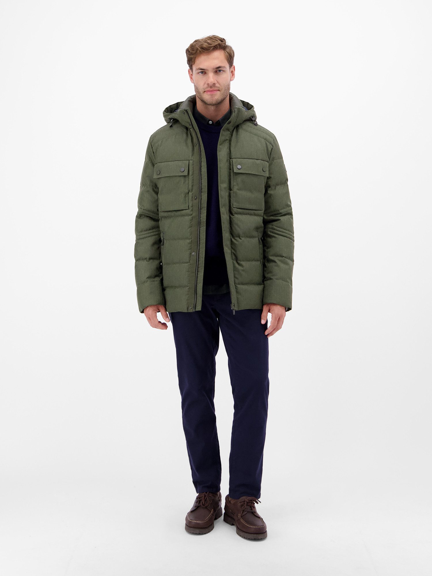 Lerros Gewatteerde jas LERROS Heren fieldjacket in wol-look