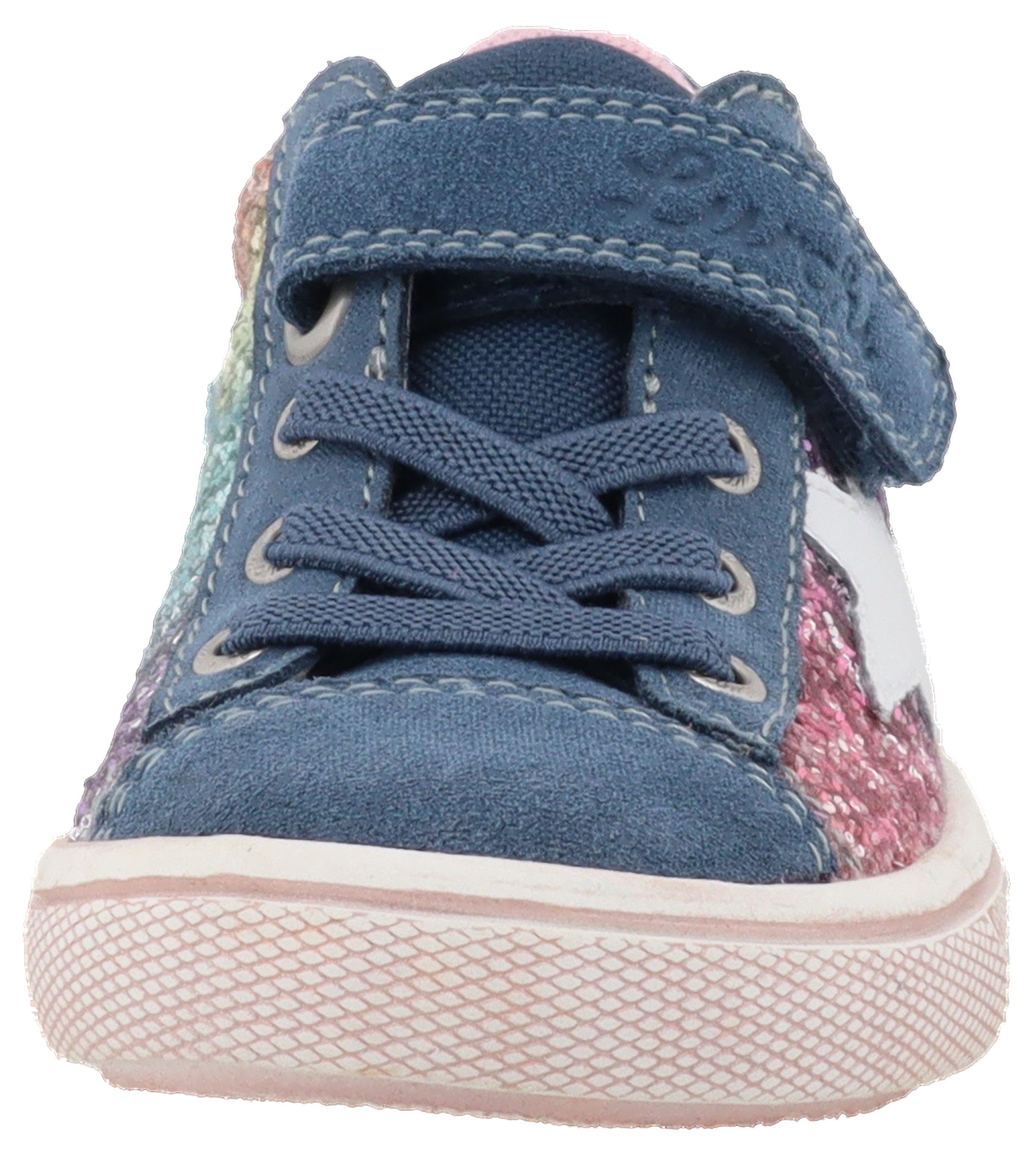 Lurchi Sneakers Salita , veterschoen met kleurrijke glitterafwerking, maat sjabloon te downloaden