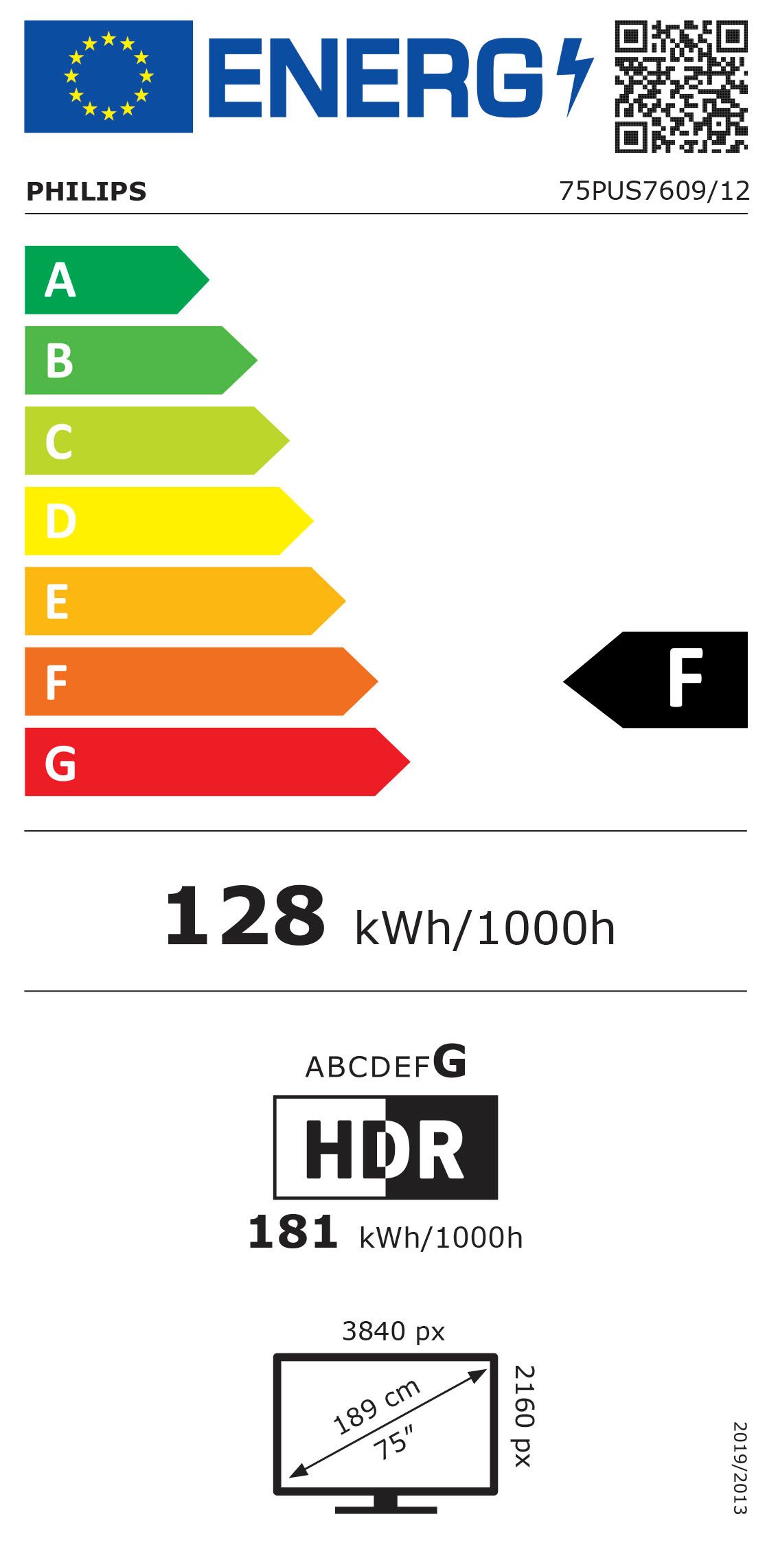 Philips Led-TV, 189 cm / 75", 4K Ultra HD, Smart TV