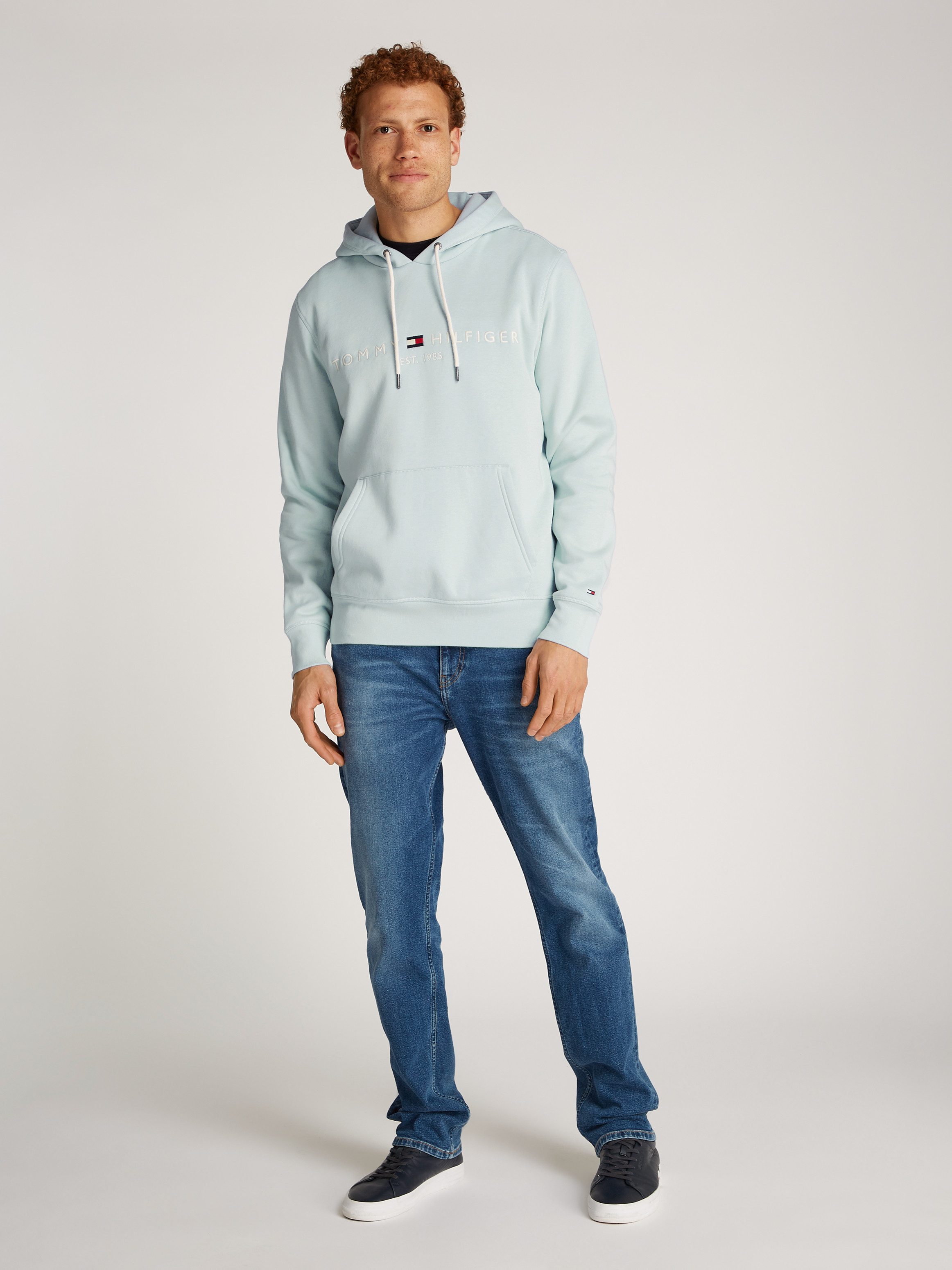Tommy Hilfiger Hoodie TOMMY LOGO HOODY met capuchon en kangoeroezak