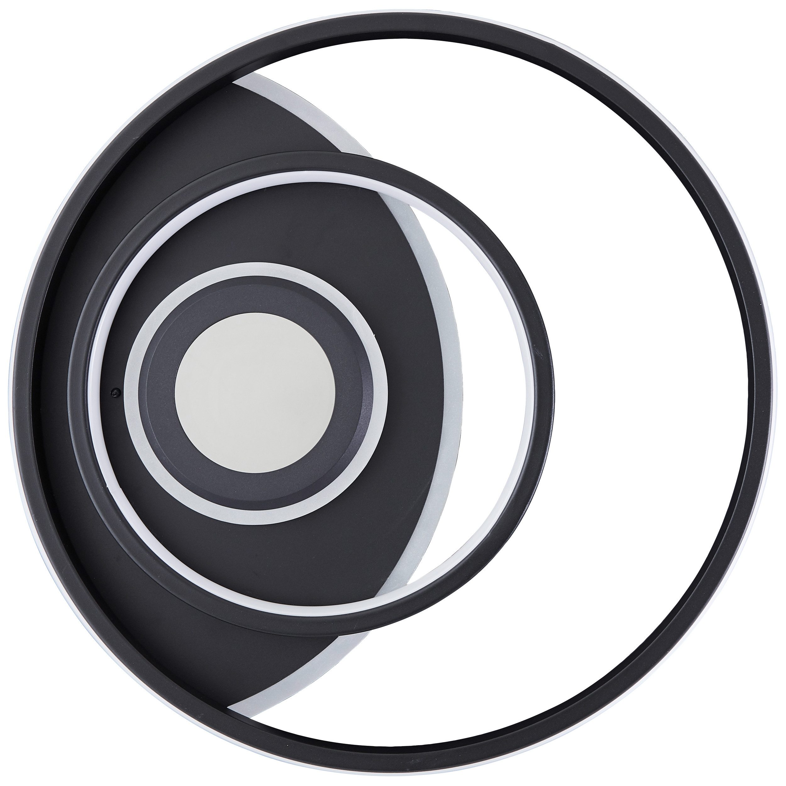 Brilliant Leuchten Led-plafondlamp Opame Ø 41 cm, 4400 lm, dimbaar, 3000-6500 K, afstandsbediening, metaal, zwart