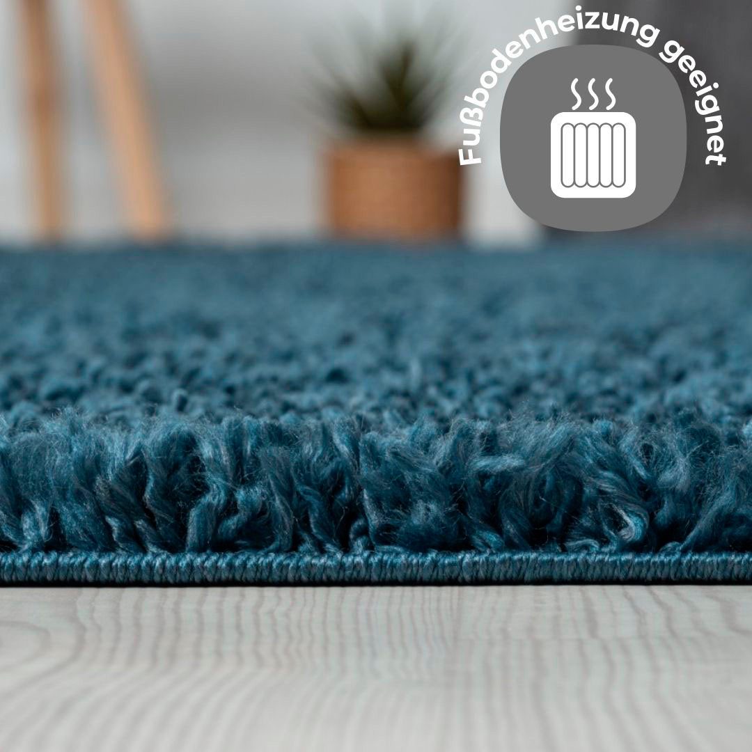 my home Hoogpolig vloerkleed Banji Uni-kleuren, zacht en fluffy, ook als loper en in rond verkrijgbaar