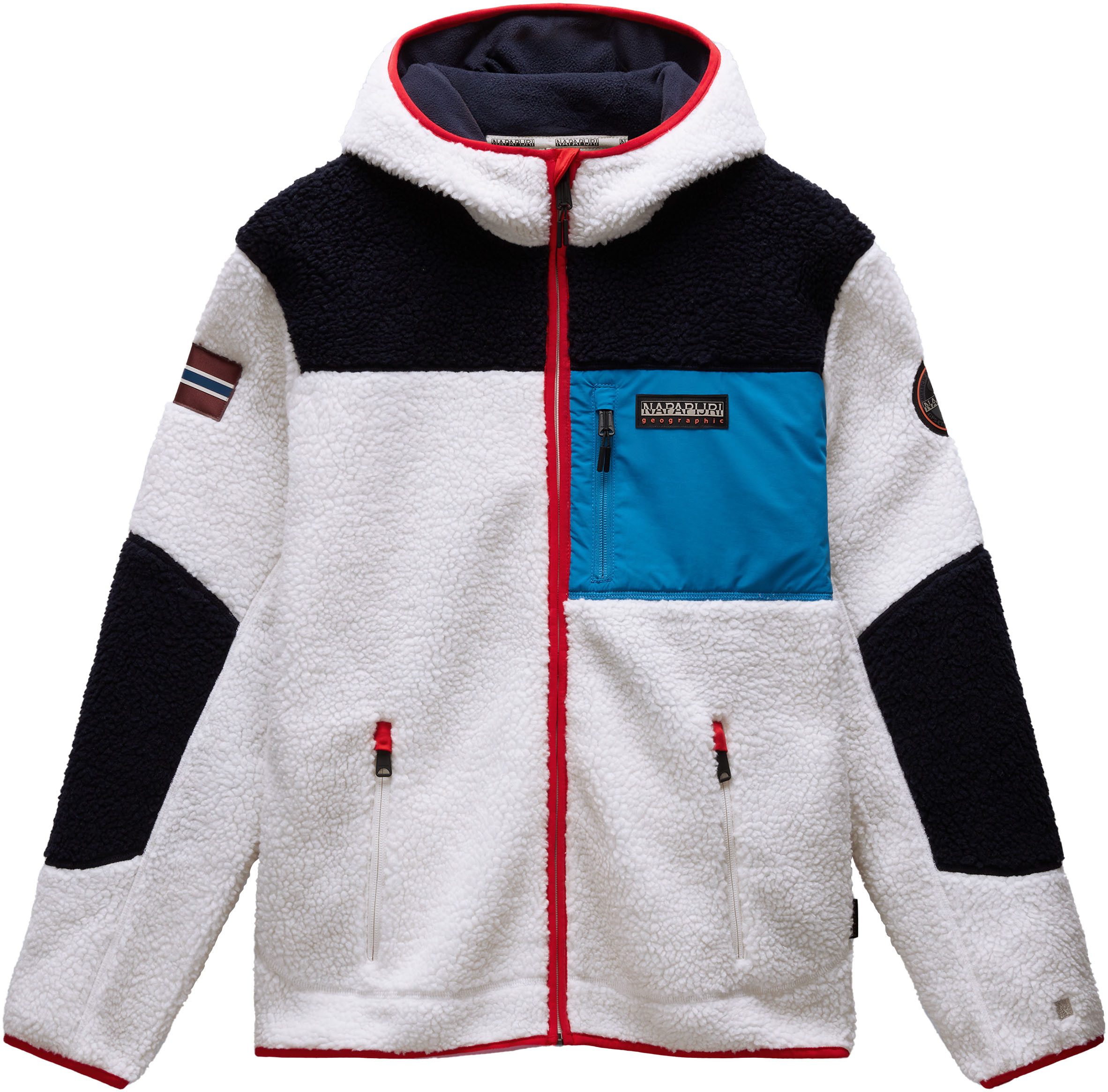 Napapijri Pluchen jack YUPIK met contrastkleurige details