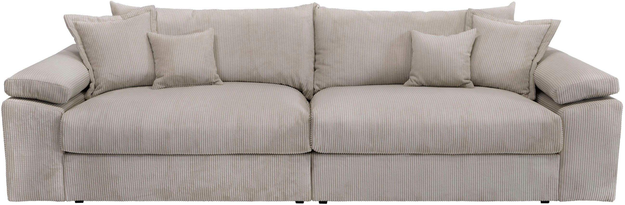 Home affaire Megabank Soft&Cosy XXL - breedte 303 cm Mega-bank, in corduroy, met binnenvering
