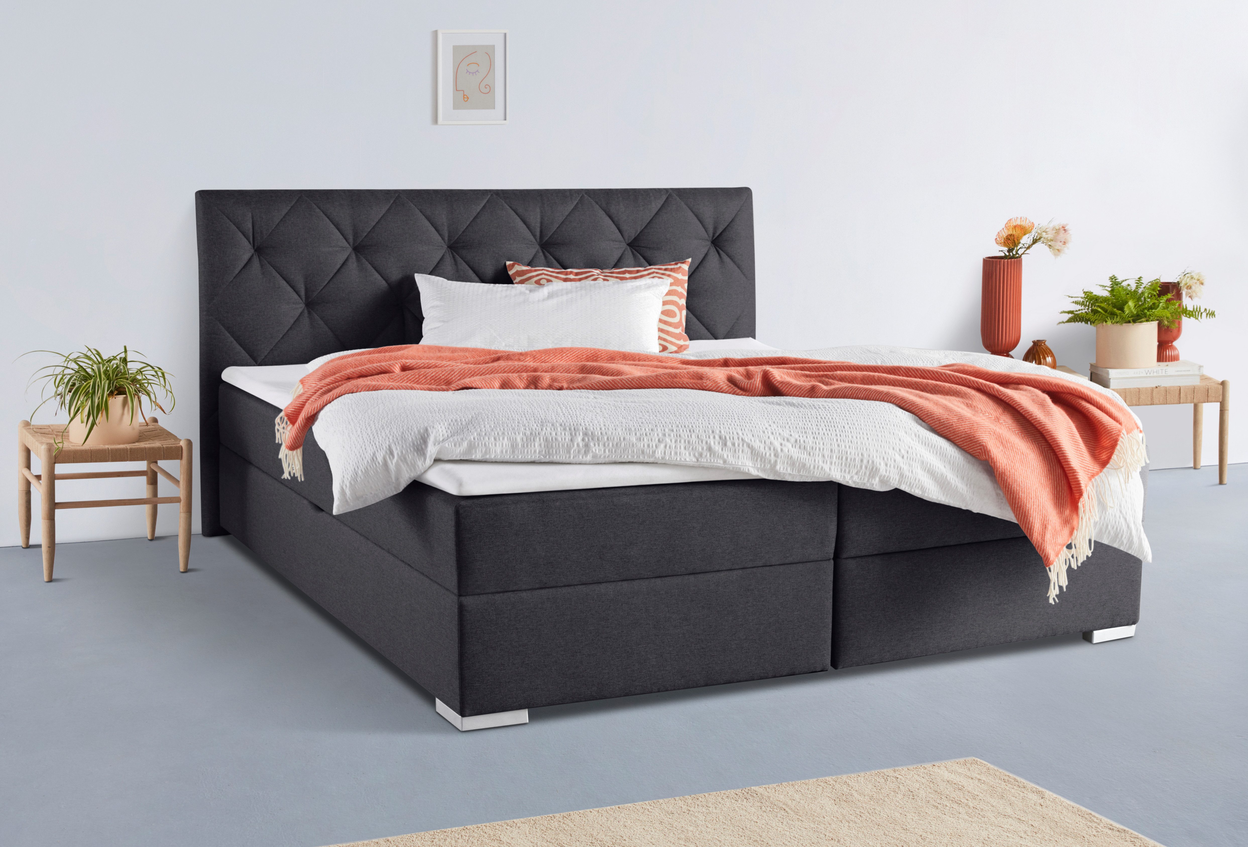 INOSIGN Boxspring Tynan optioneel met bedbox, verkrijgbaar in h2, h3 & h4
