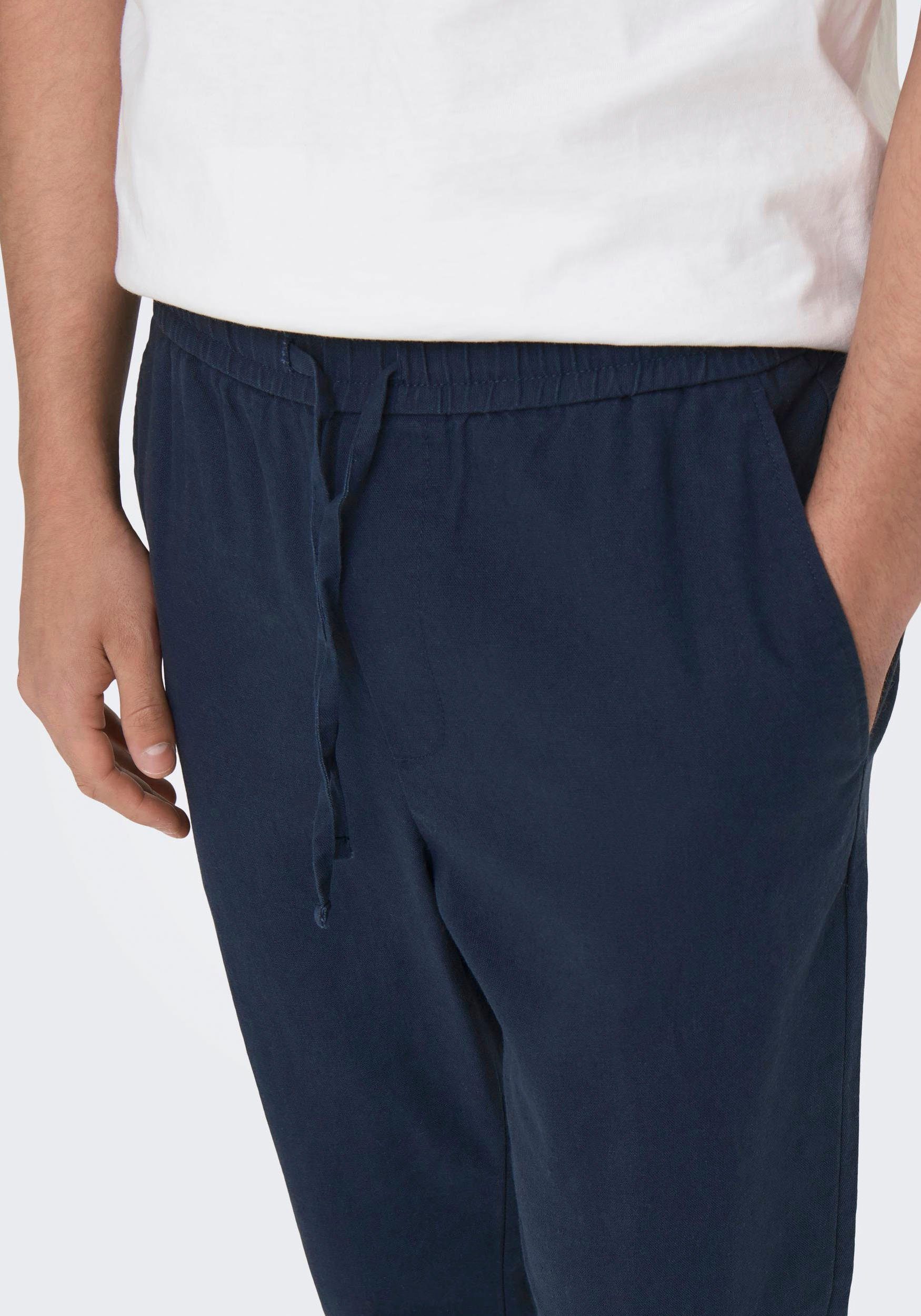 ONLY & SONS Stoffen broek ONSLINUS CROP 0007 COT LIN PNT NOOS
