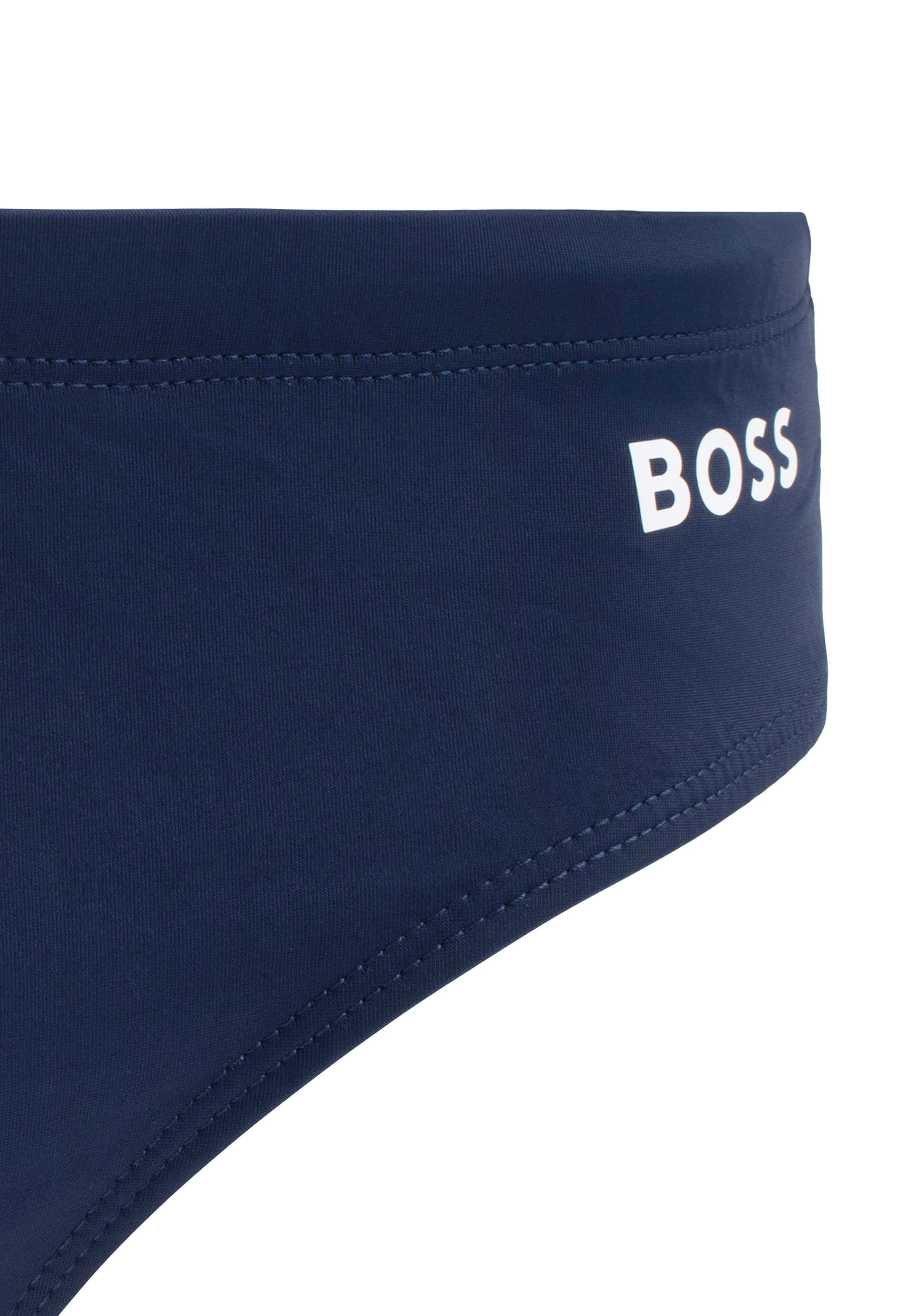BOSS Zwembroek Brief John met contrasterende boss logo-opdruk