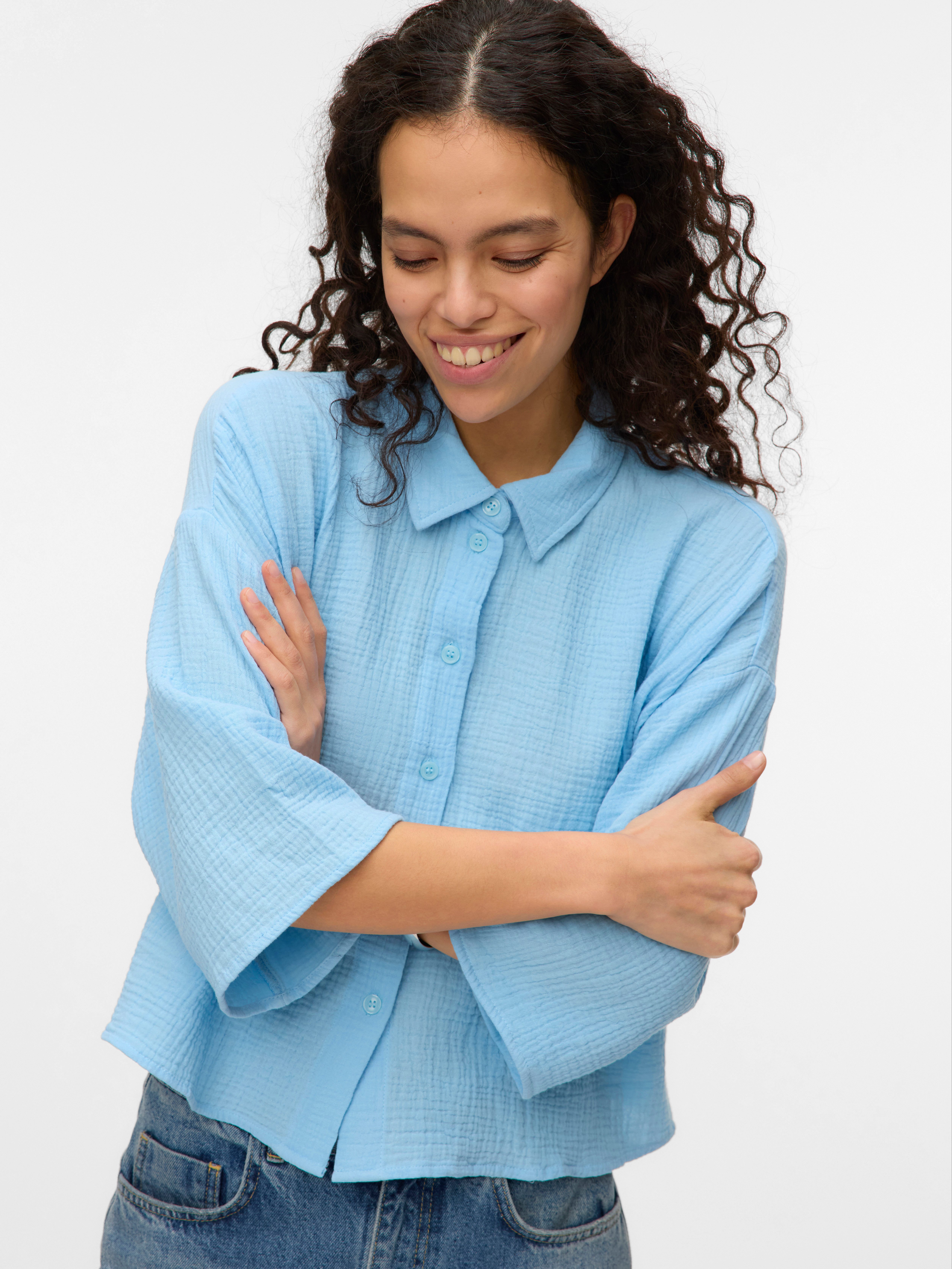 Vero Moda Overhemdblouse VMNATALI CROP SHIRT WVN NOOS