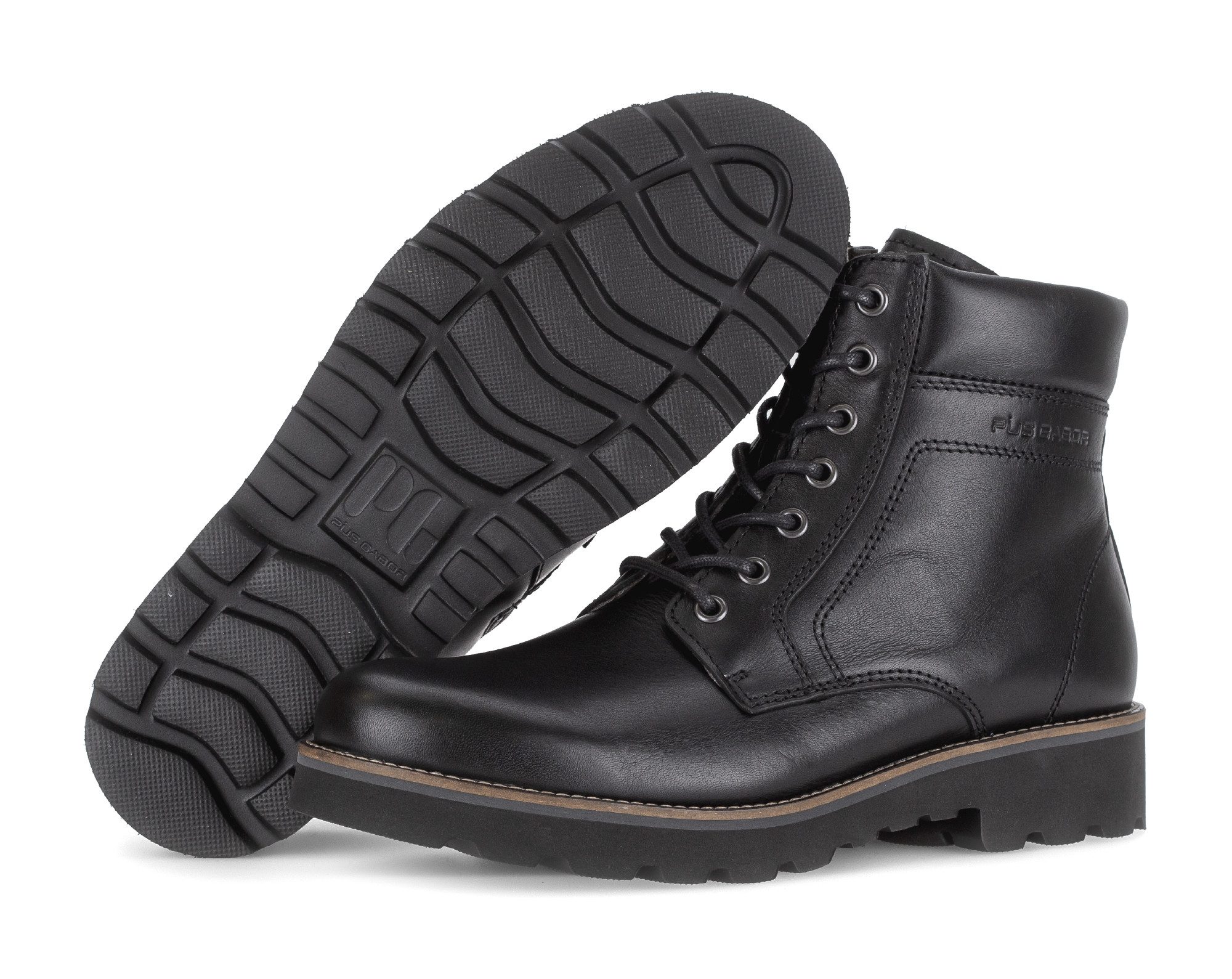 Pius Gabor Veterschoenen , blokhak, comfortschoen, gewatteerde schachtrand, g-wijdte (=wijd)