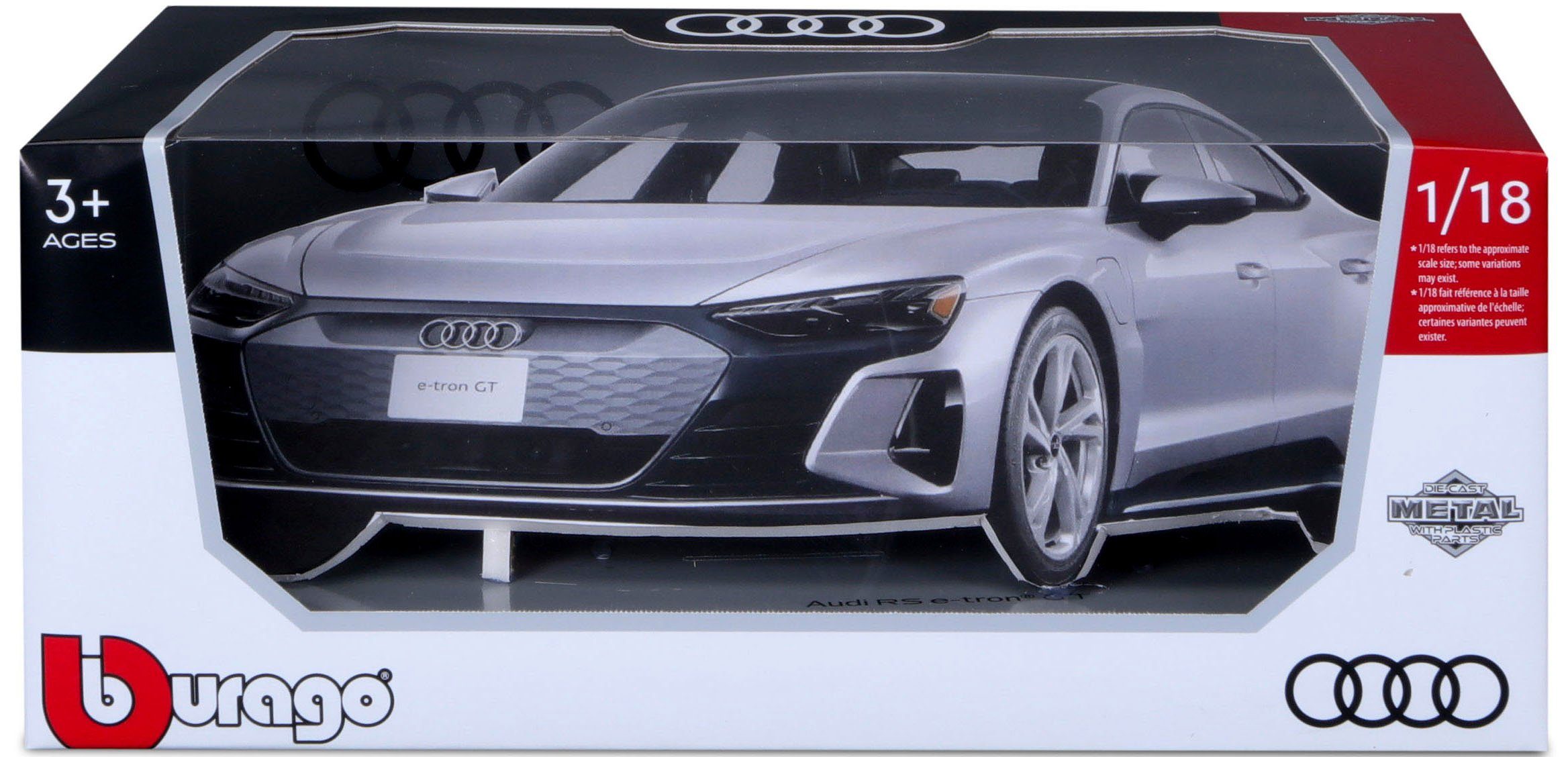 Bburago Auto op schaal Audi RS e-tron GT, 22, zilver