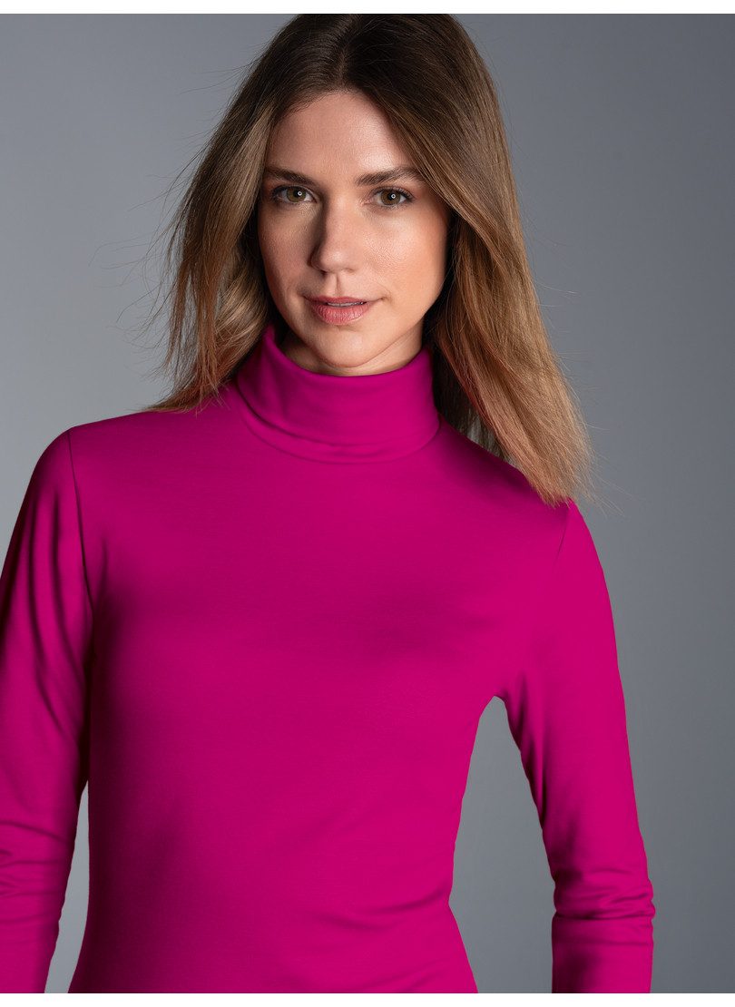 Trigema Colshirt TRIGEMA T-shirt (1-delig) dames shirts maat L roze
