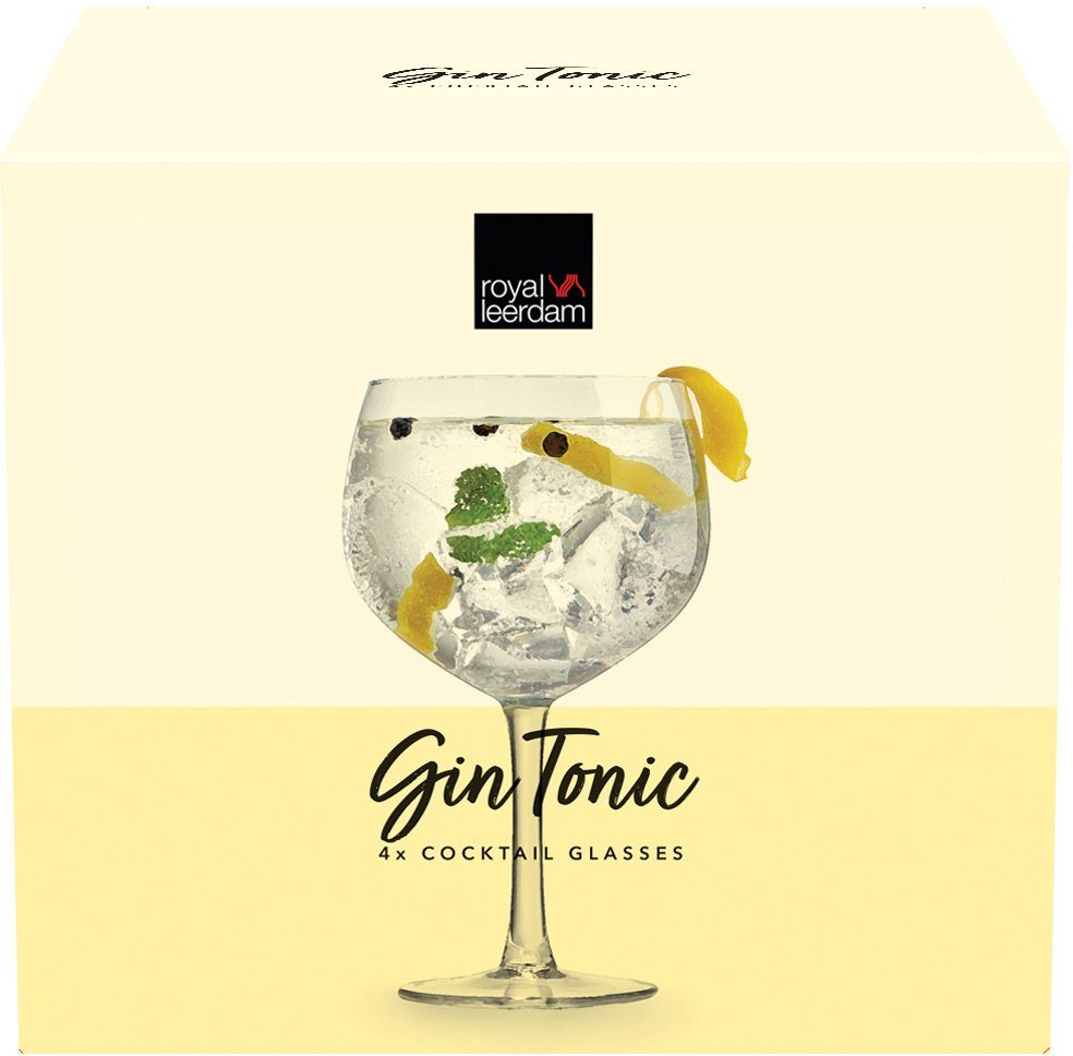 van Well Cocktailglas Gin Tonic 650 ml, in geschenkdoos(set, 4-delig)