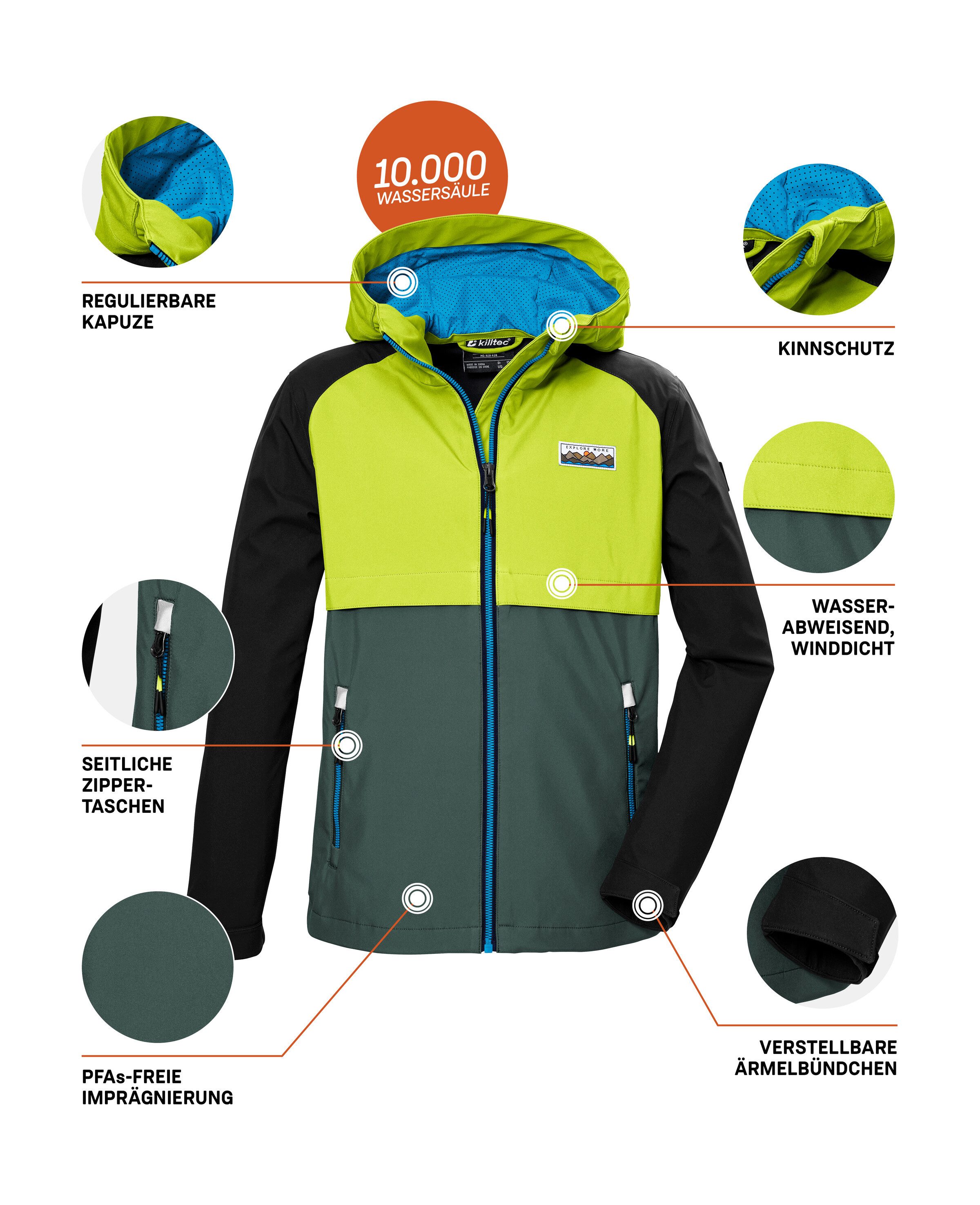 Killtec Softshell-jack KOS 137 BYS SFTSHLL JCKT Killtec kids softshelljack: wind- en waterafstotend, PFAS-vrij