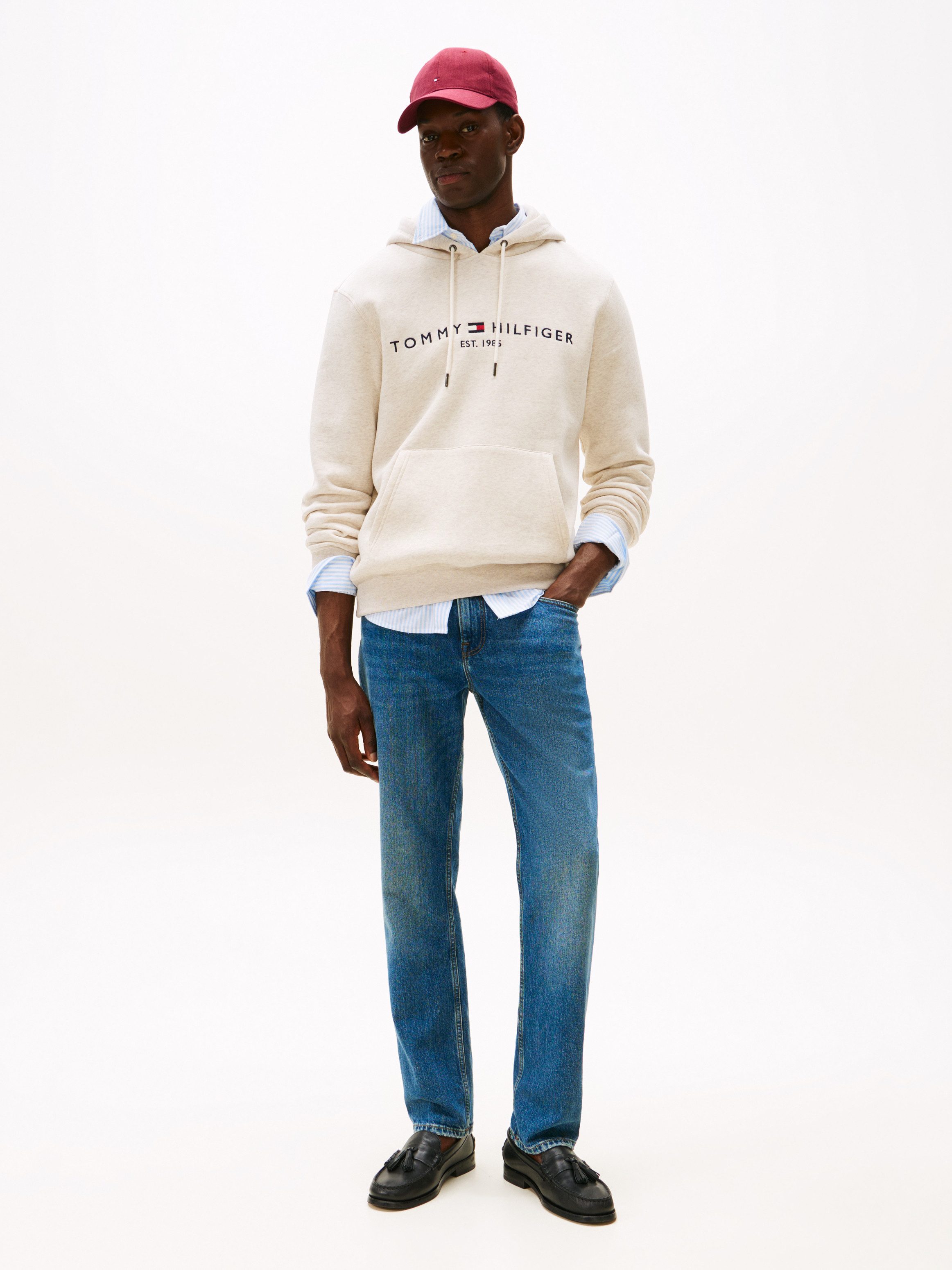 Tommy Hilfiger Hoodie TOMMY LOGO HOODY met capuchon en kangoeroezak