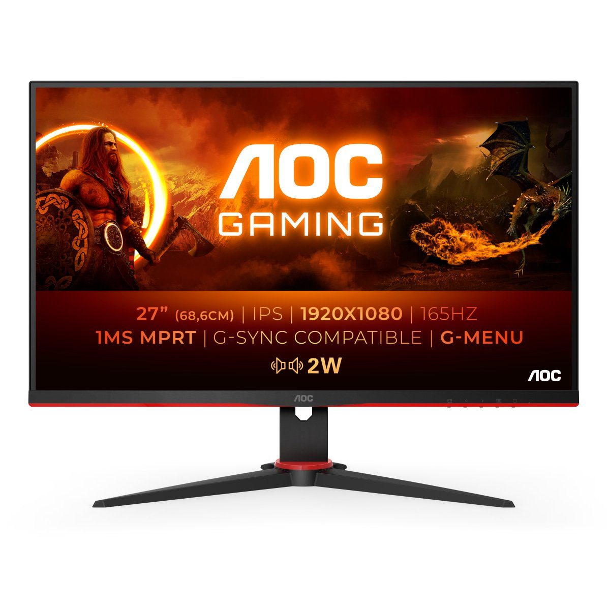 AOC Gaming-monitor 27G2SPAE/BK, 68,6 cm / 27 "