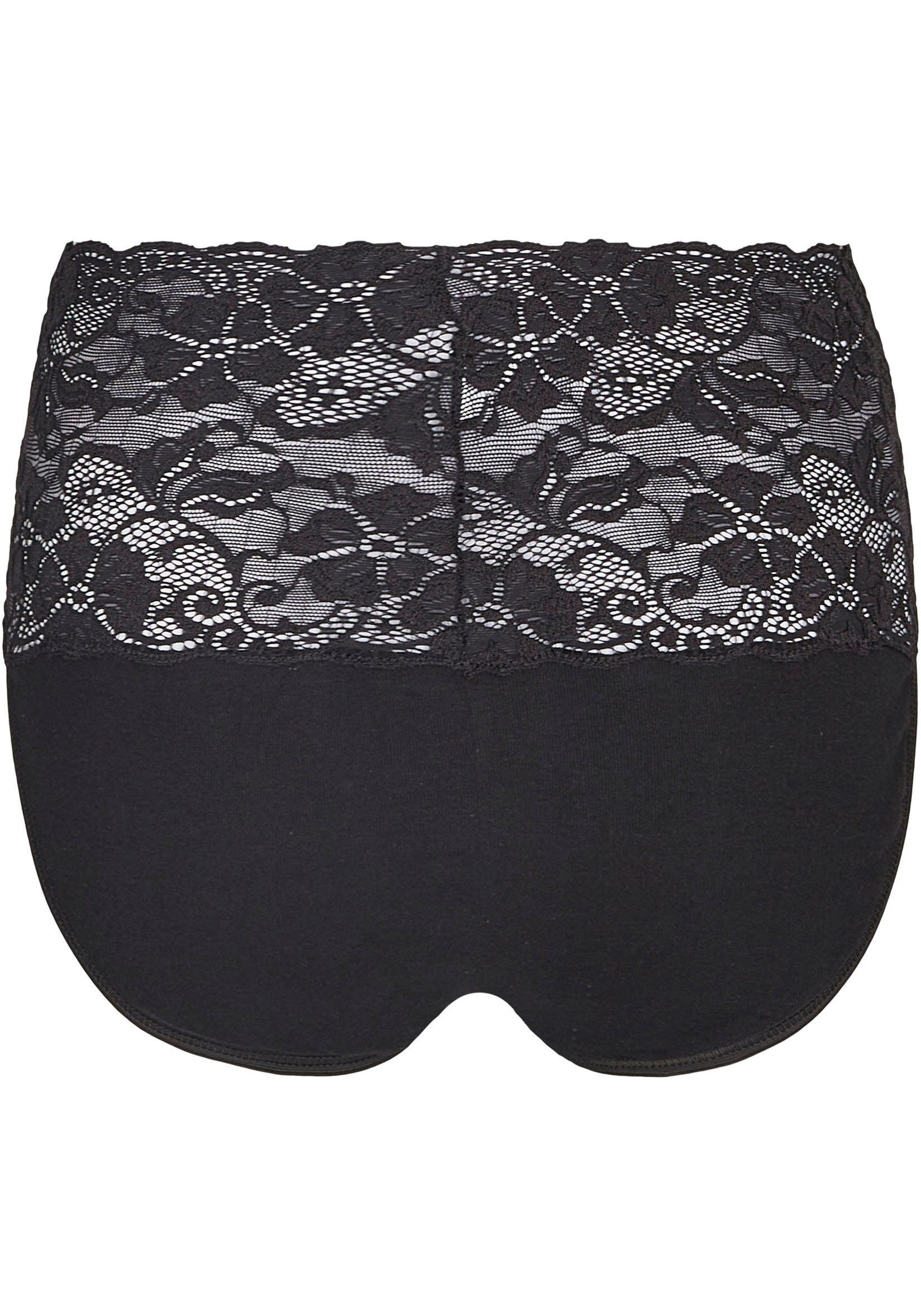 Nina Von C. Tailleslip "Fine Cotton" met zachte, brede kantband (2 stuks, Set van 2)
