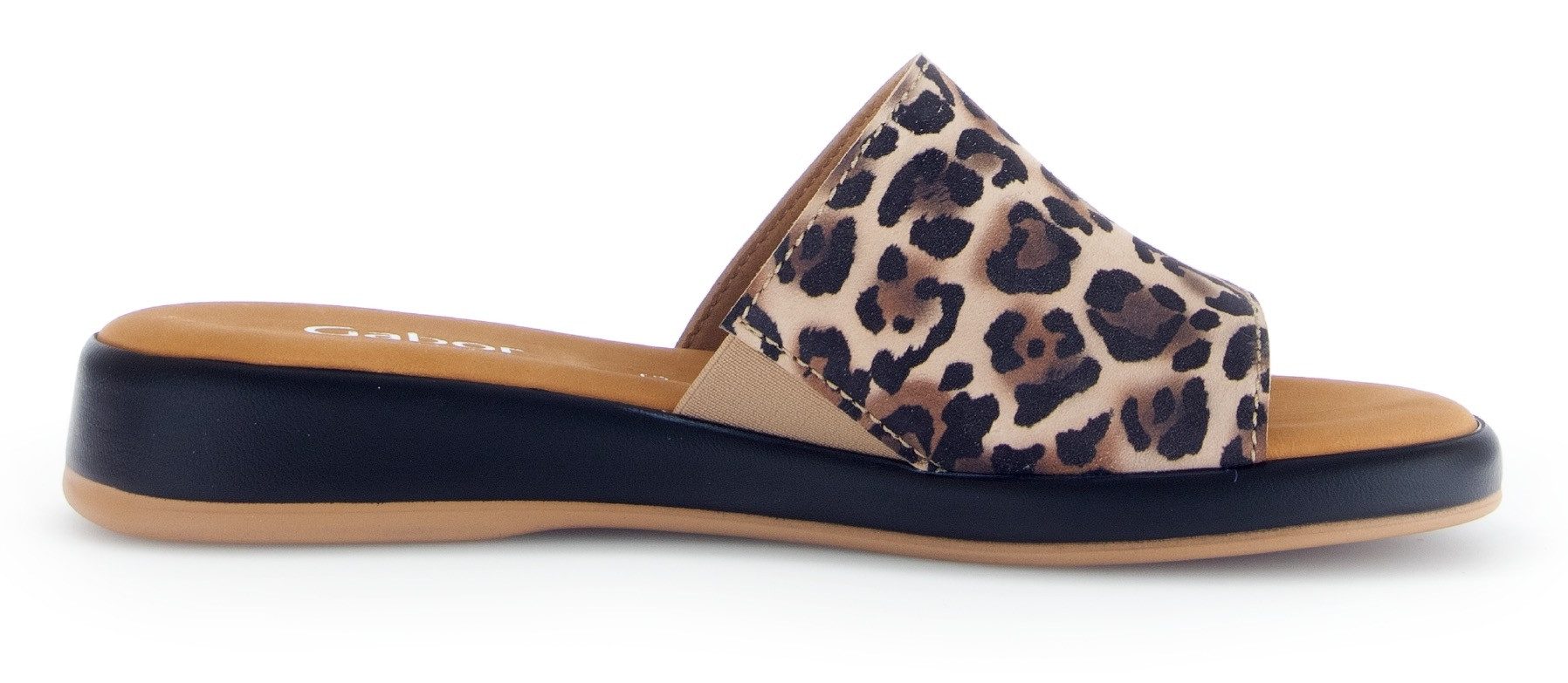 Gabor Slippers Rhodos , zomerschoen, comfortabele schoen, klein elastiek, breedte g (=breed)