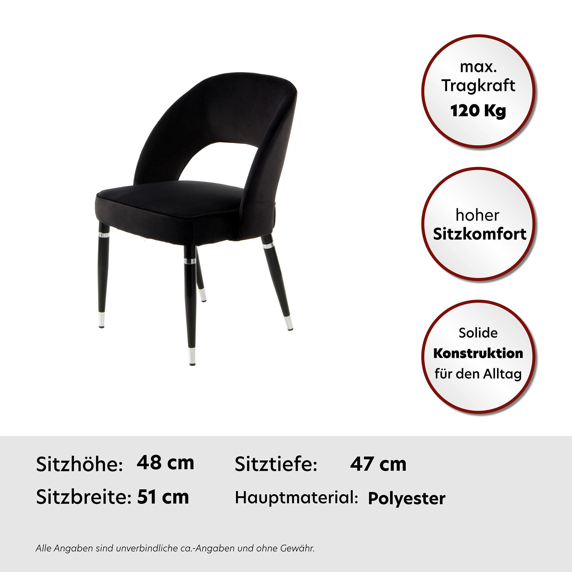 Kayoom Stoel Courtney 525 2-delige set, 2-delige set stoelen, comfortabel zitgevoel (set, 2 stuks)