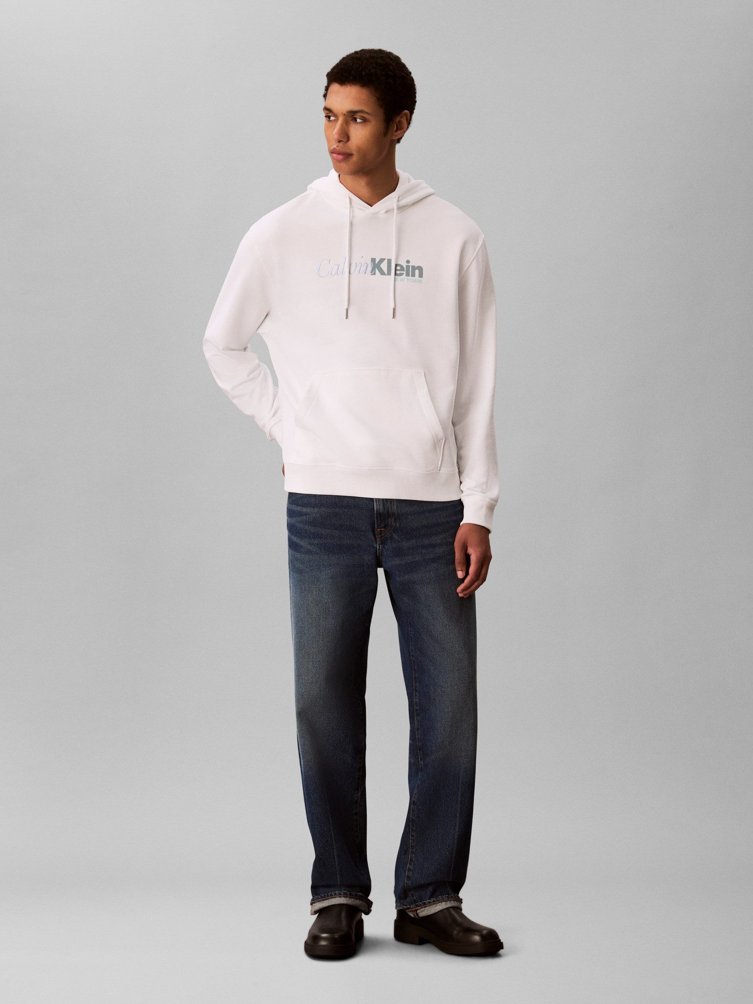 Calvin Klein Hoodie LS EU 350TERRY CURSIVE GRAPHIC H