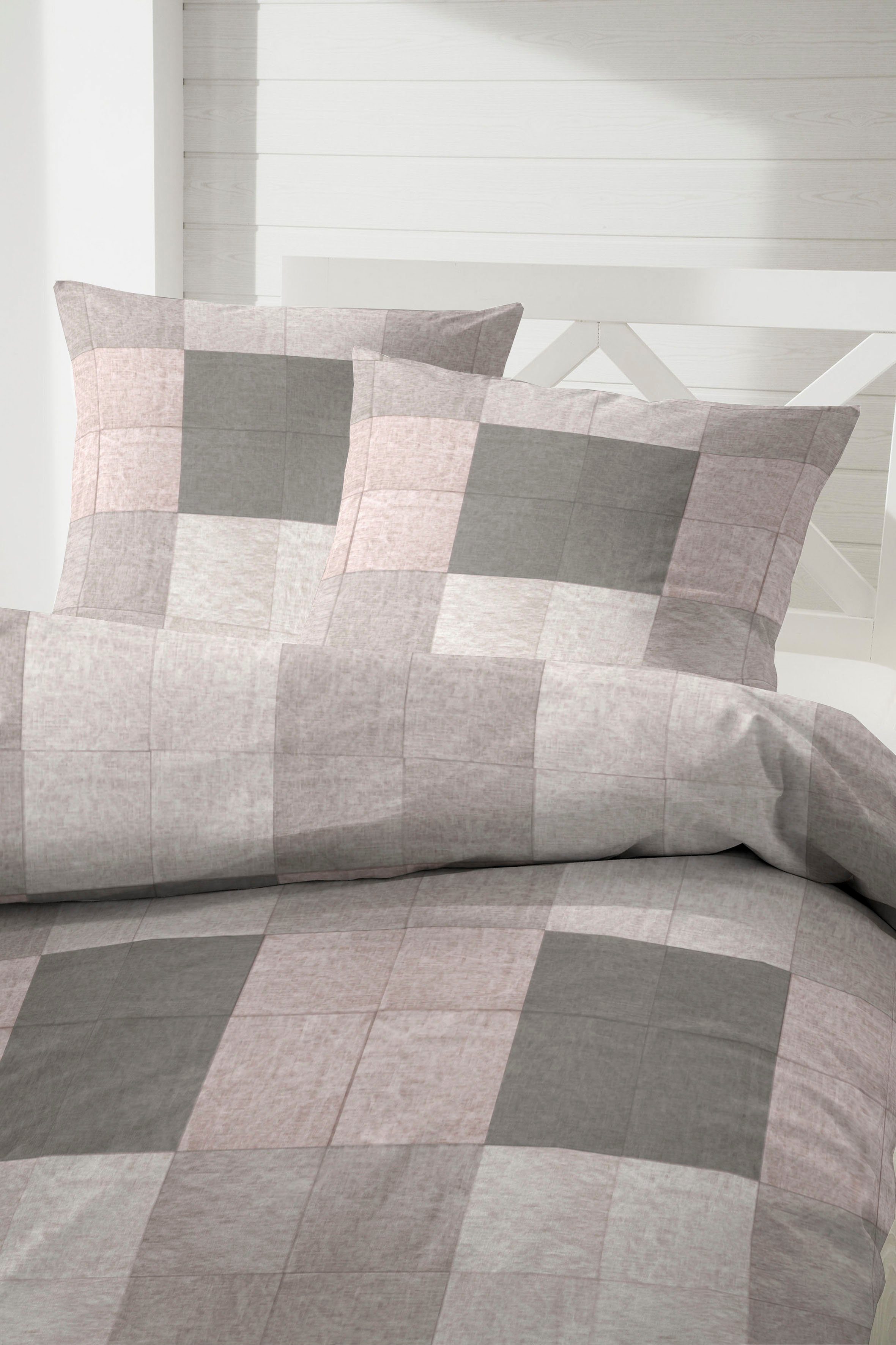 Primera Overtrekset Glencheck met patchwork check (2-delig)