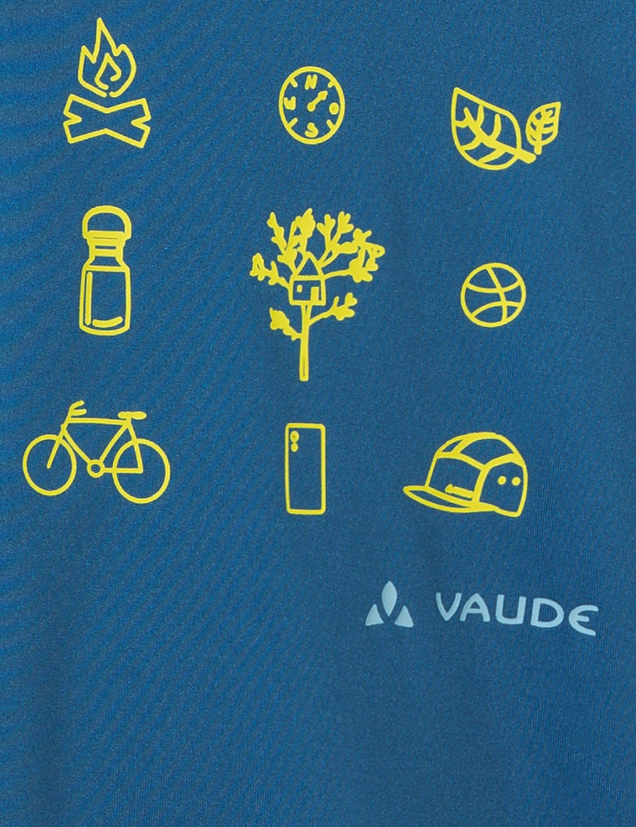 VAUDE Shirt met lange mouwen KIDS SOLARO LS T-SHIRT II met contrasterende opdruk voor kinderen