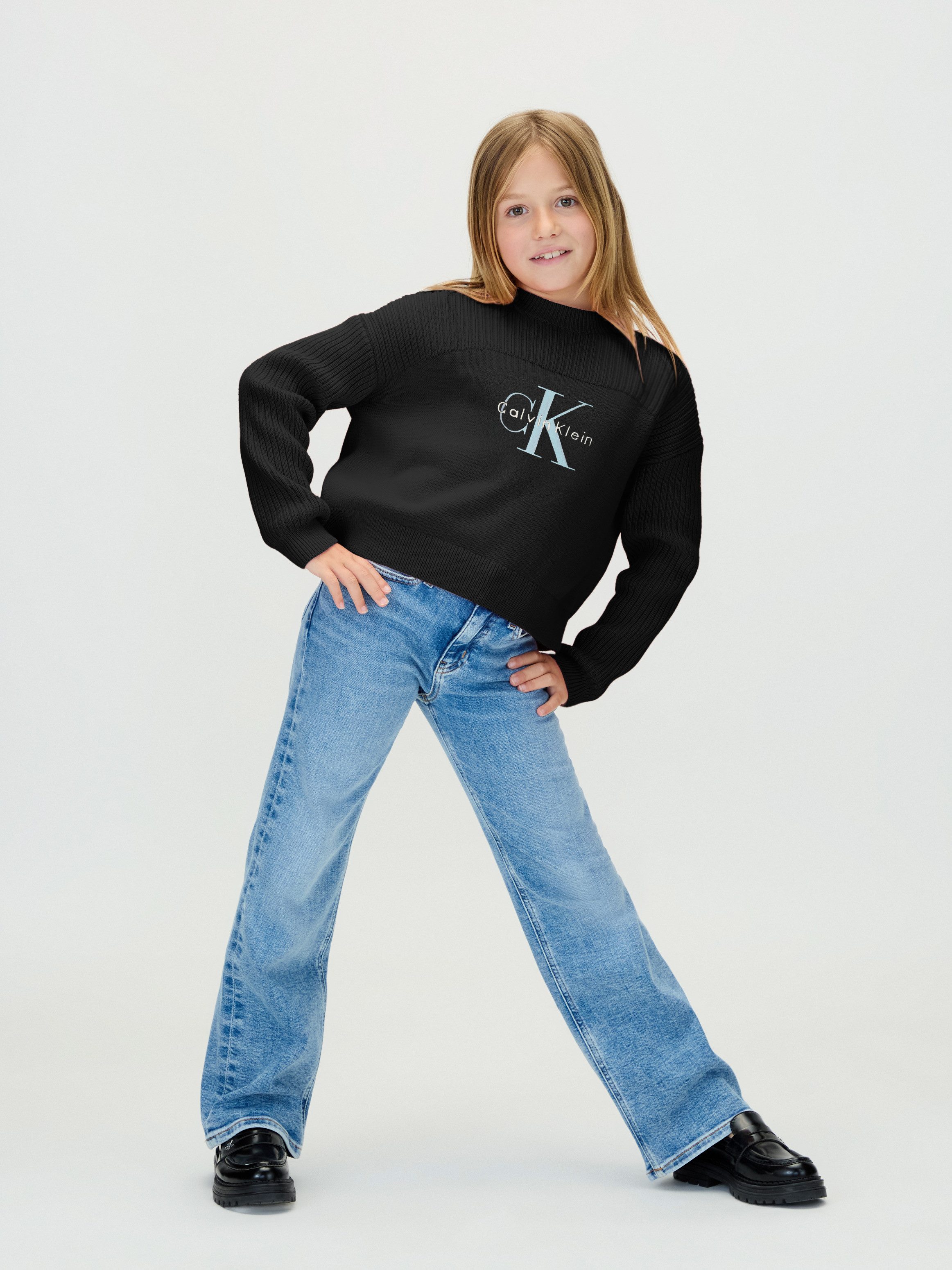 Calvin Klein Gebreide trui MONOLOGO CN SWEATER