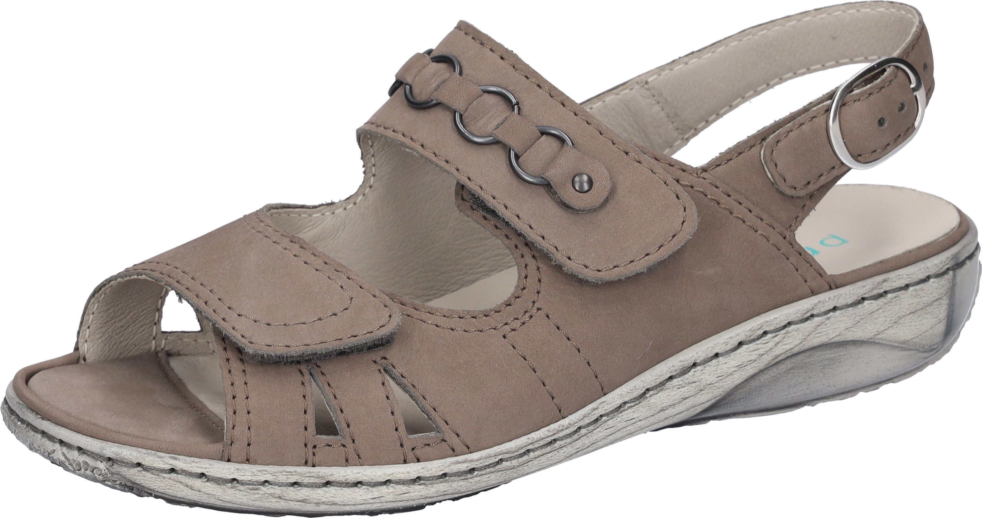 Waldläufer Sandalen Garda zomerschoen, sandaal, sleehak, met drukknoop, g-breedte