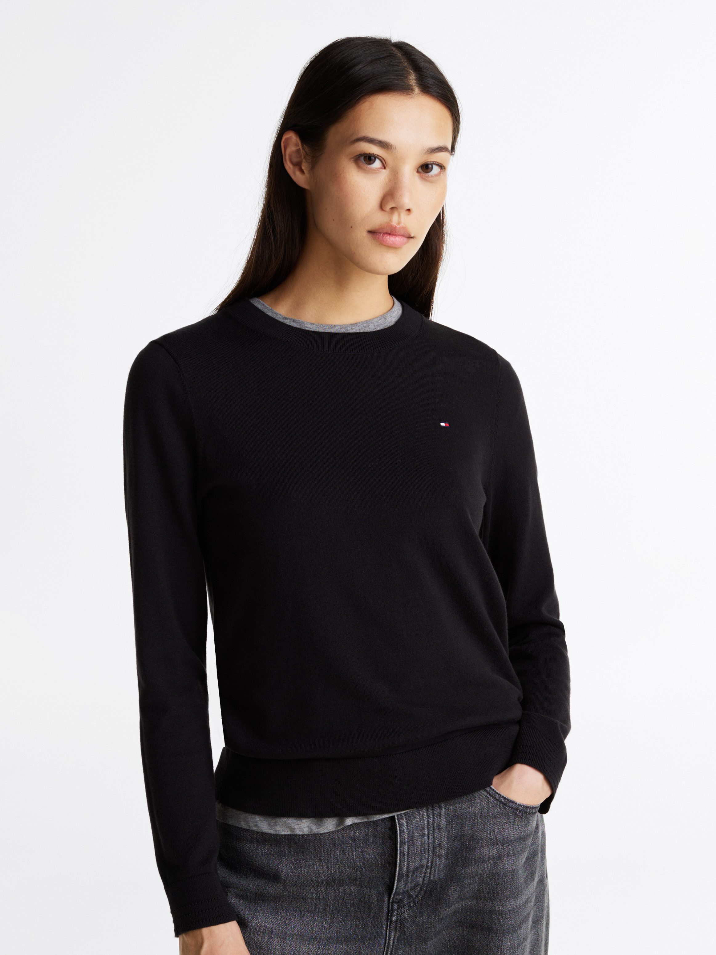 Tommy Hilfiger Trui met ronde hals CO JERSEY STITCH LS C-NK SWT