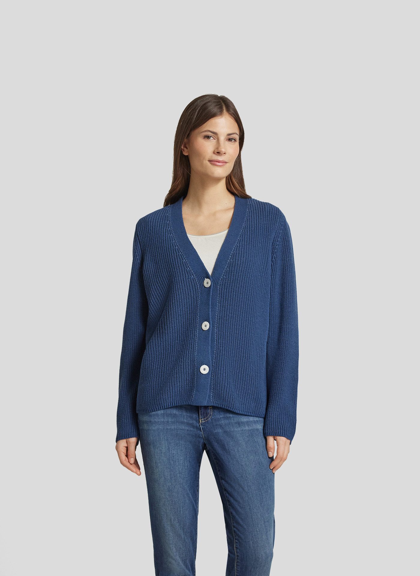 Rabe Vest met v-hals en knoopsluiting