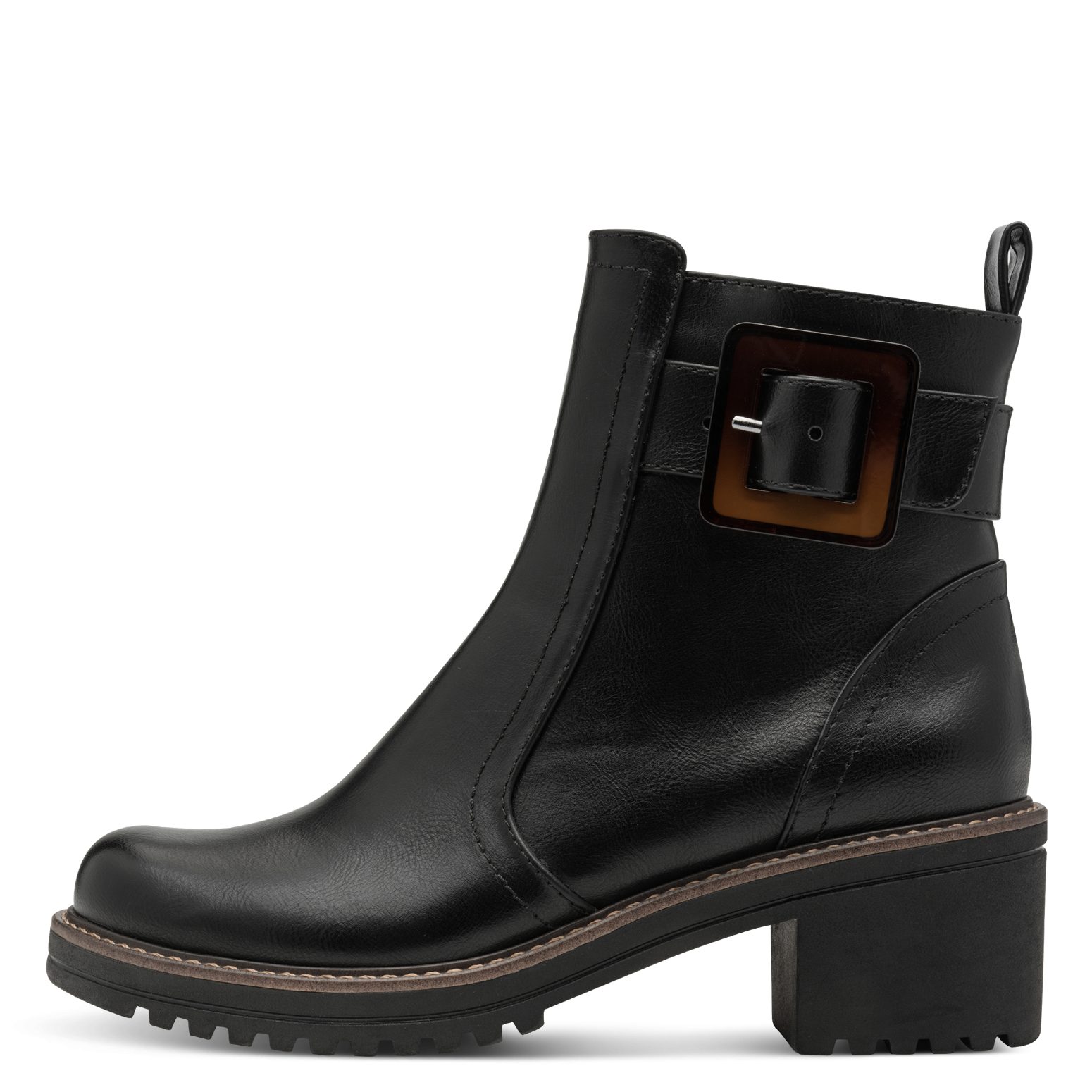 Marco Tozzi Laarsjes blokhak, herfstboots in veganistische uitvoering