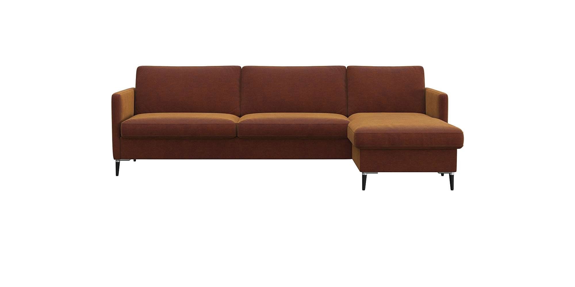 FLEXLUX Hoekbank Fiore, super zitcomfort door koudschuim in de zitting, L-vorm bruin, hoekbanken