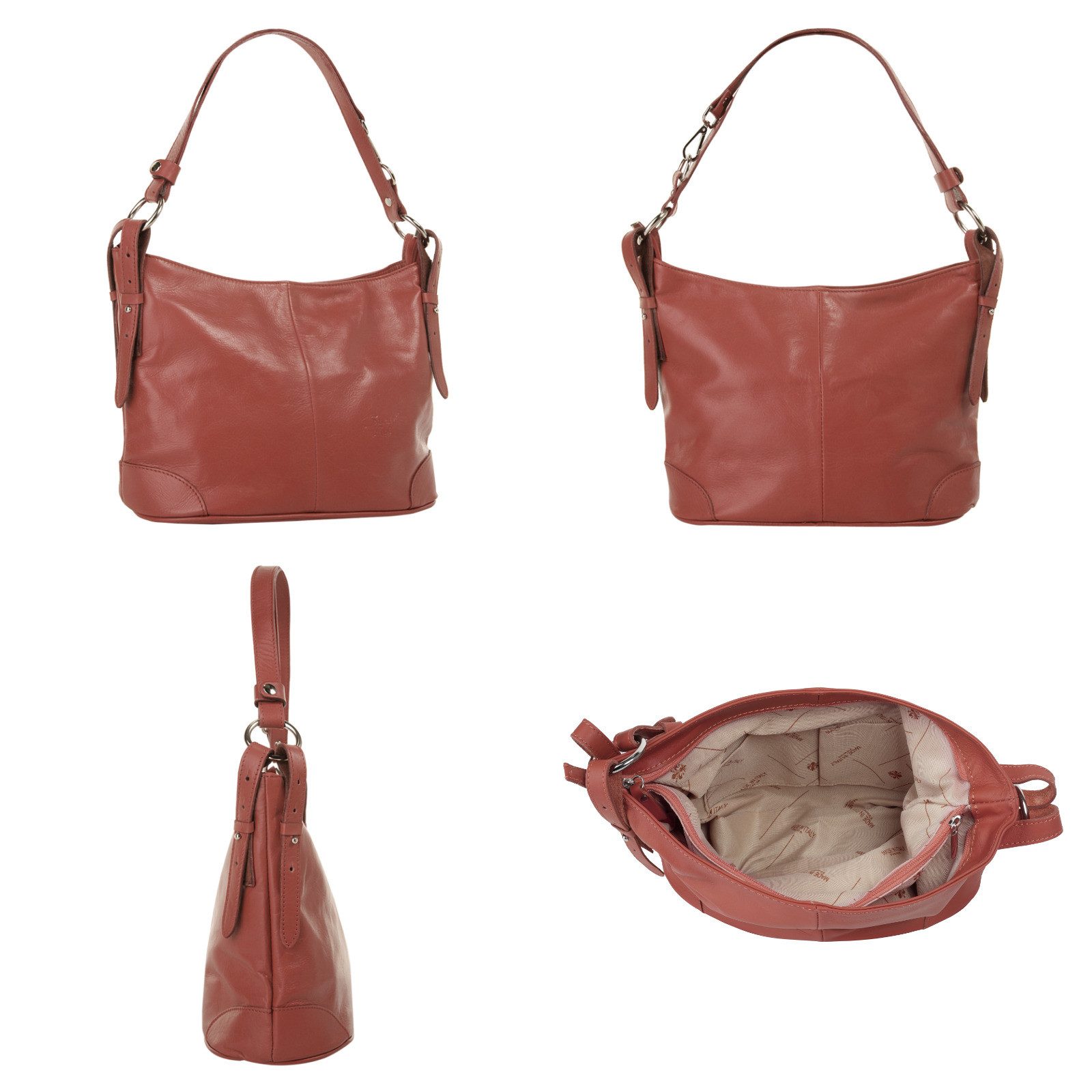 Samantha Look Schoudertas echt leer, made in italy