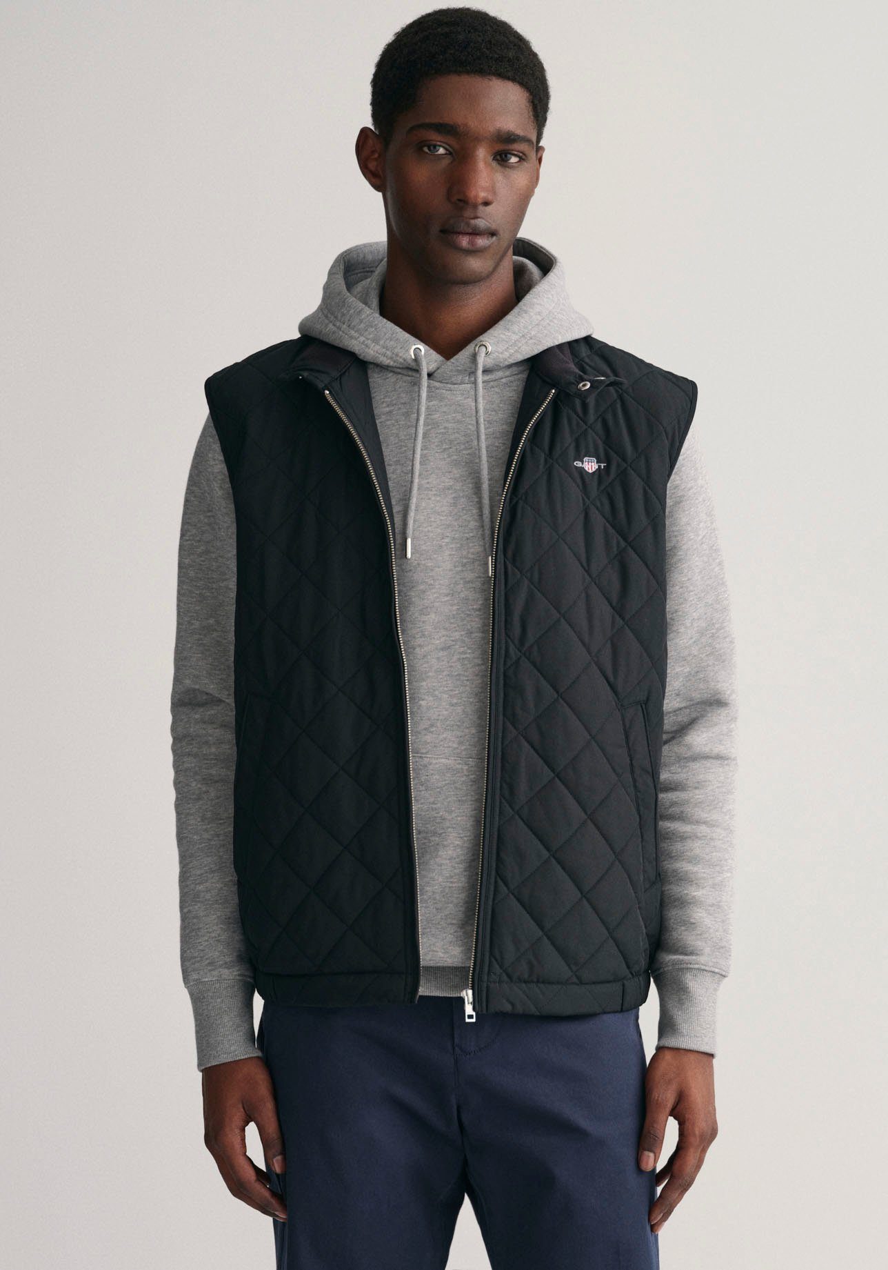 Gant Bodywarmer QUILTED WINDCHEATER VEST met wattering van gerecycled polyester