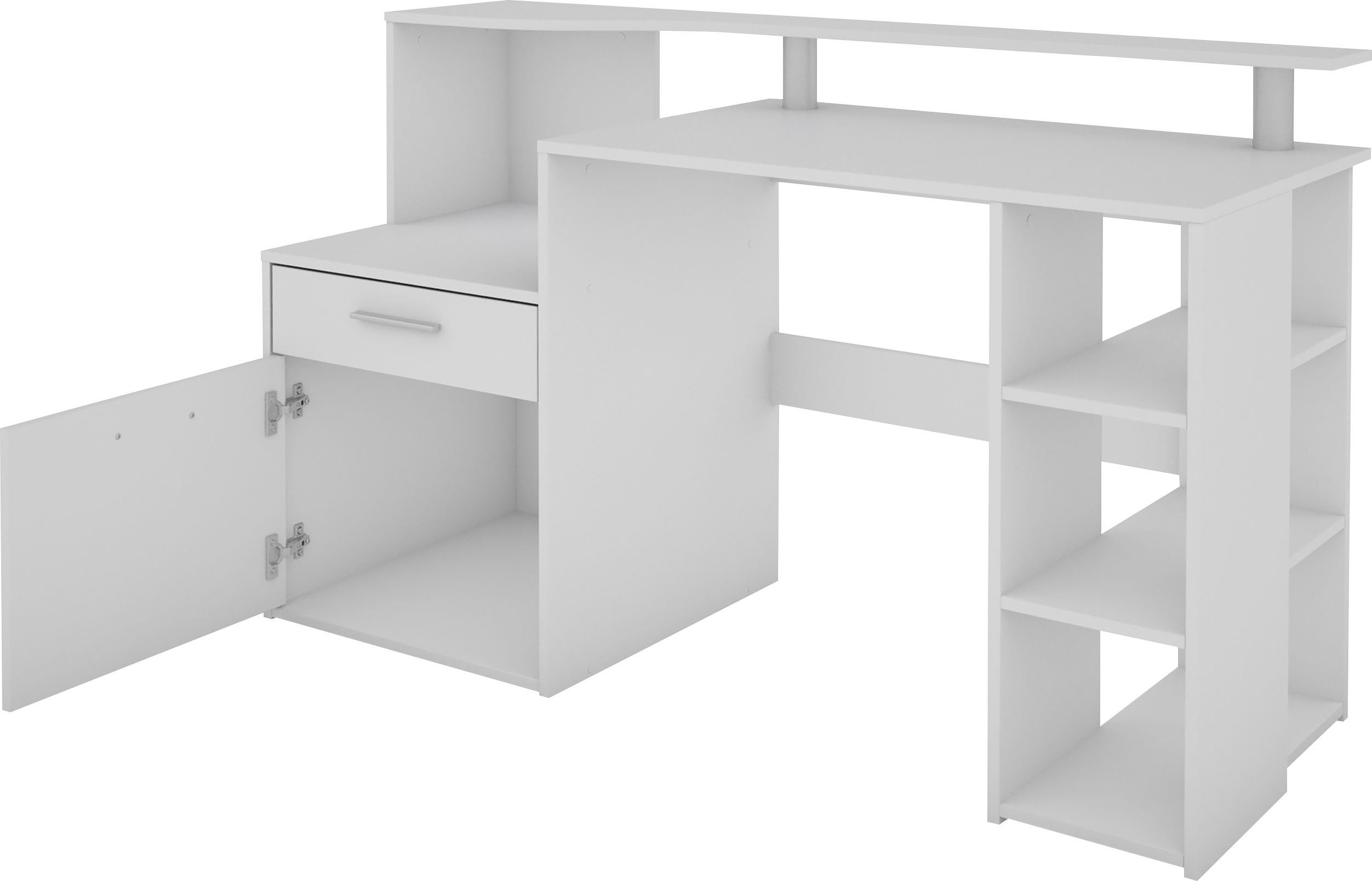 byLIVING Bureau Louise Breedte 140 cm, bureau met kast met veel bergruimte