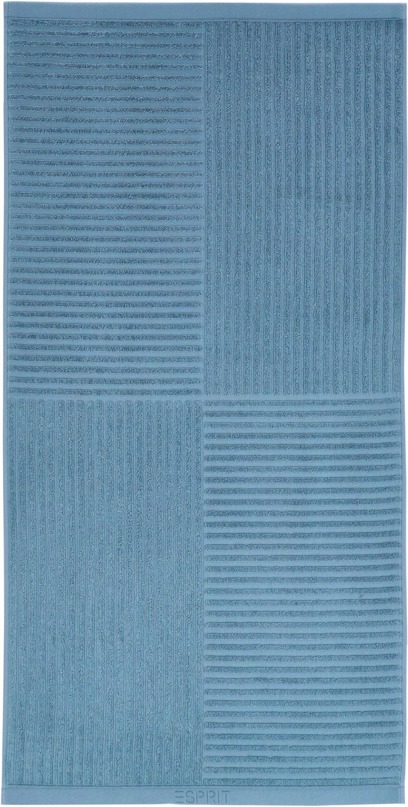 Esprit Handdoek Modern Lines met hoog-laag lijnstructuur (1 stuk)