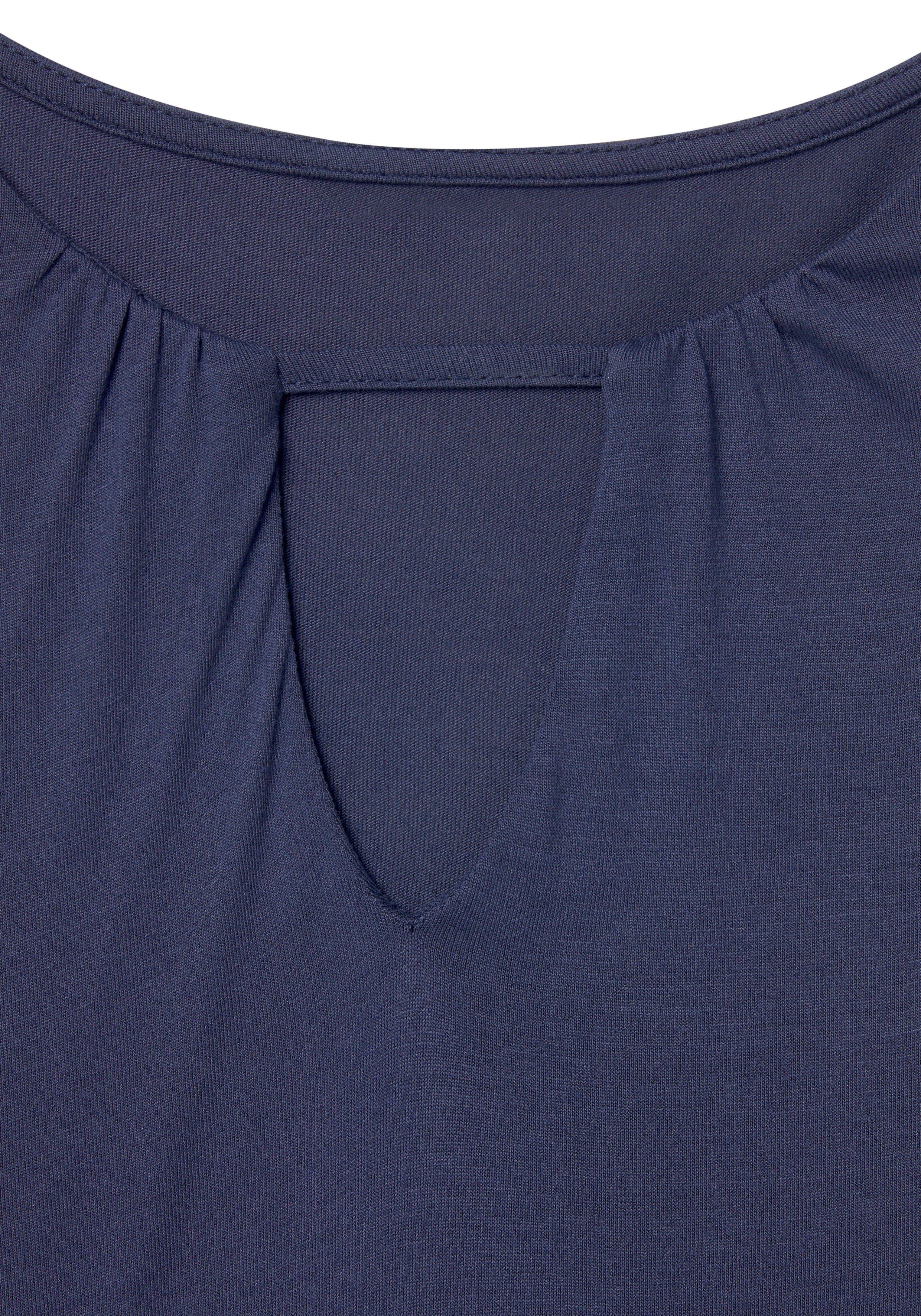 Vivance Shirt met korte mouwen met cut-out, figuuraccentuerend t-shirt van zachte viscose