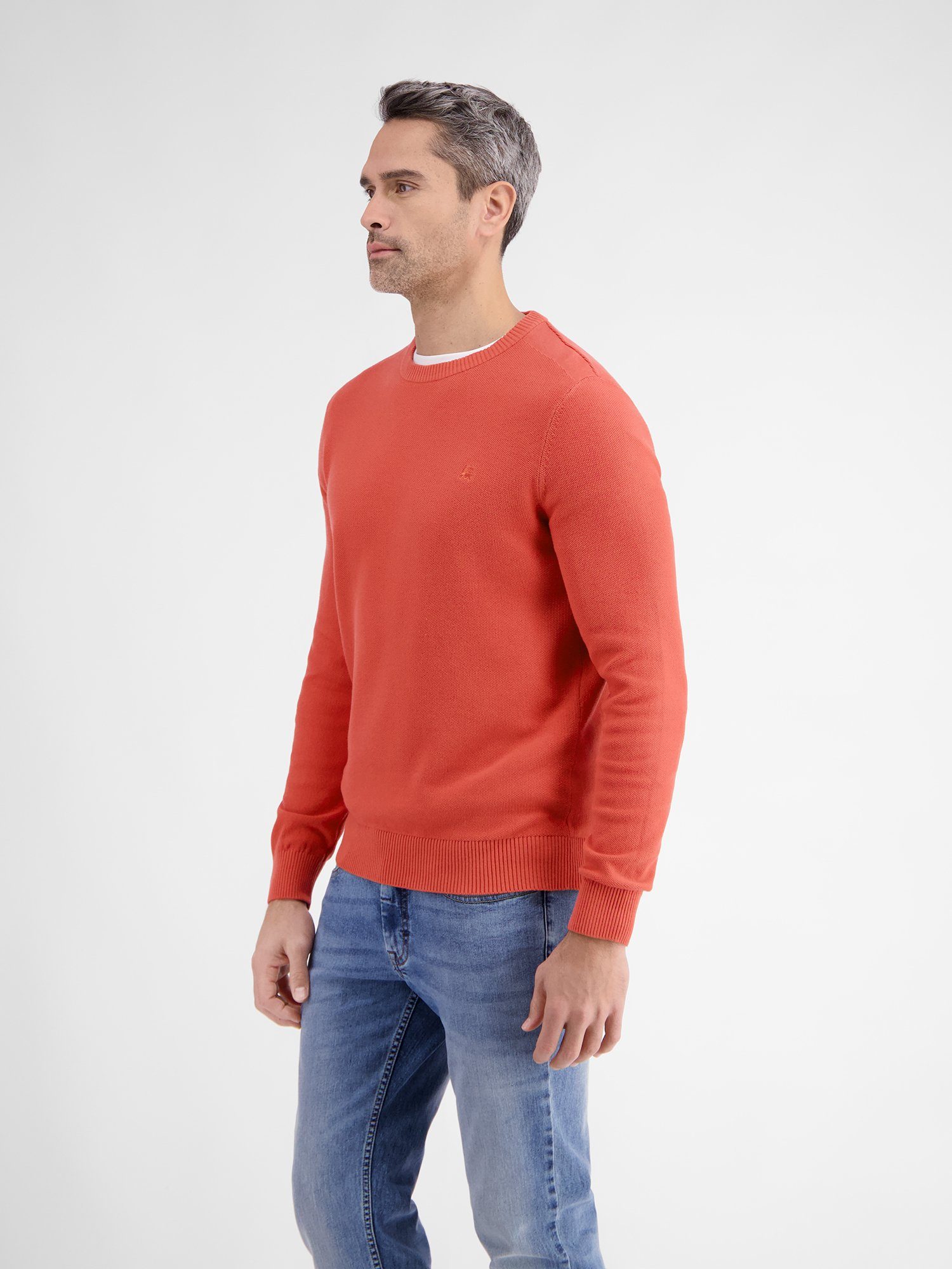 Lerros Gebreide trui LERROS crewneck gebreide pullover voor heren